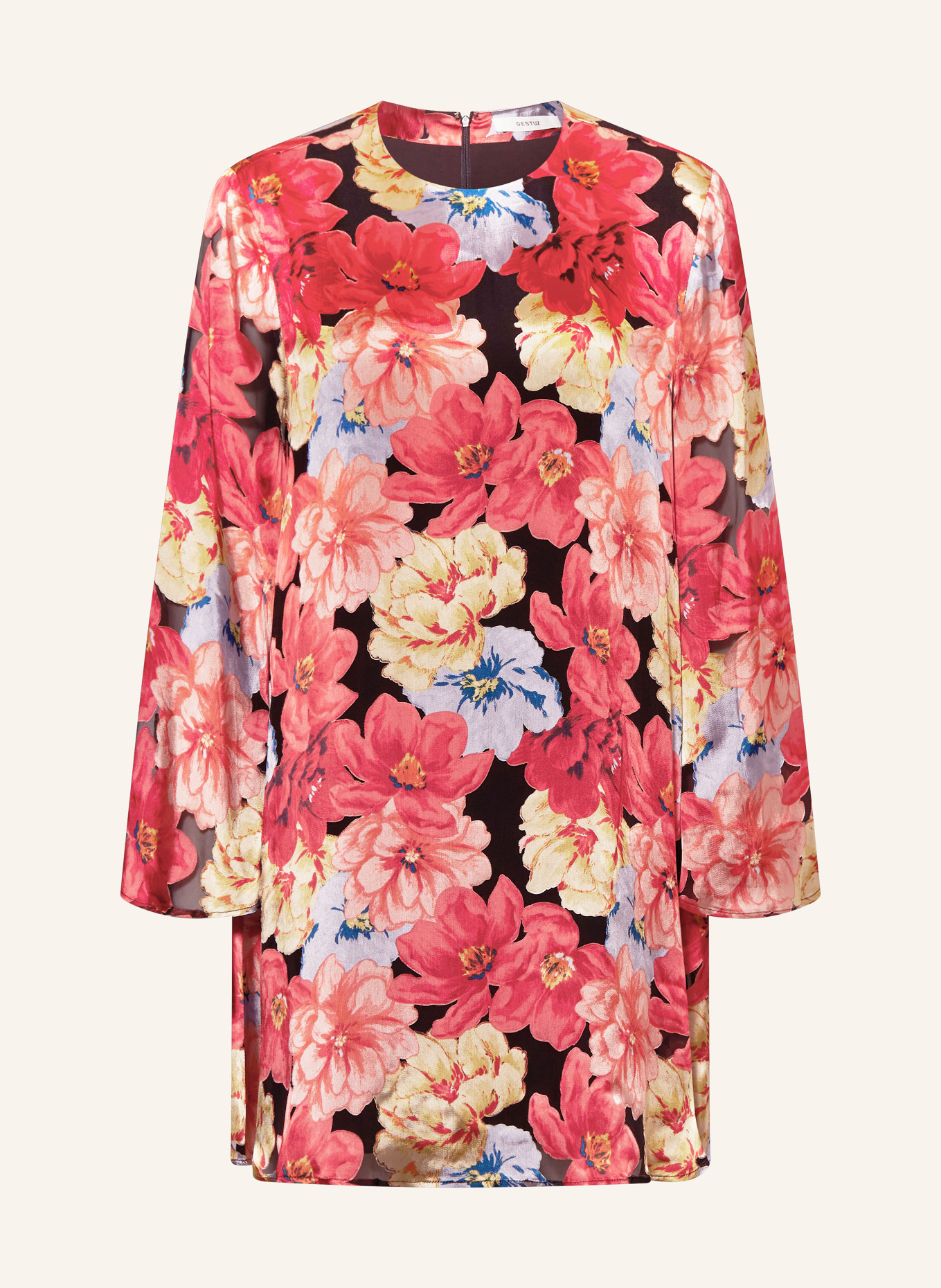 GESTUZ Šaty GZSIGRIDA: ČERVENÁ / TMAVĚ MODRÁ / ČERNÁ