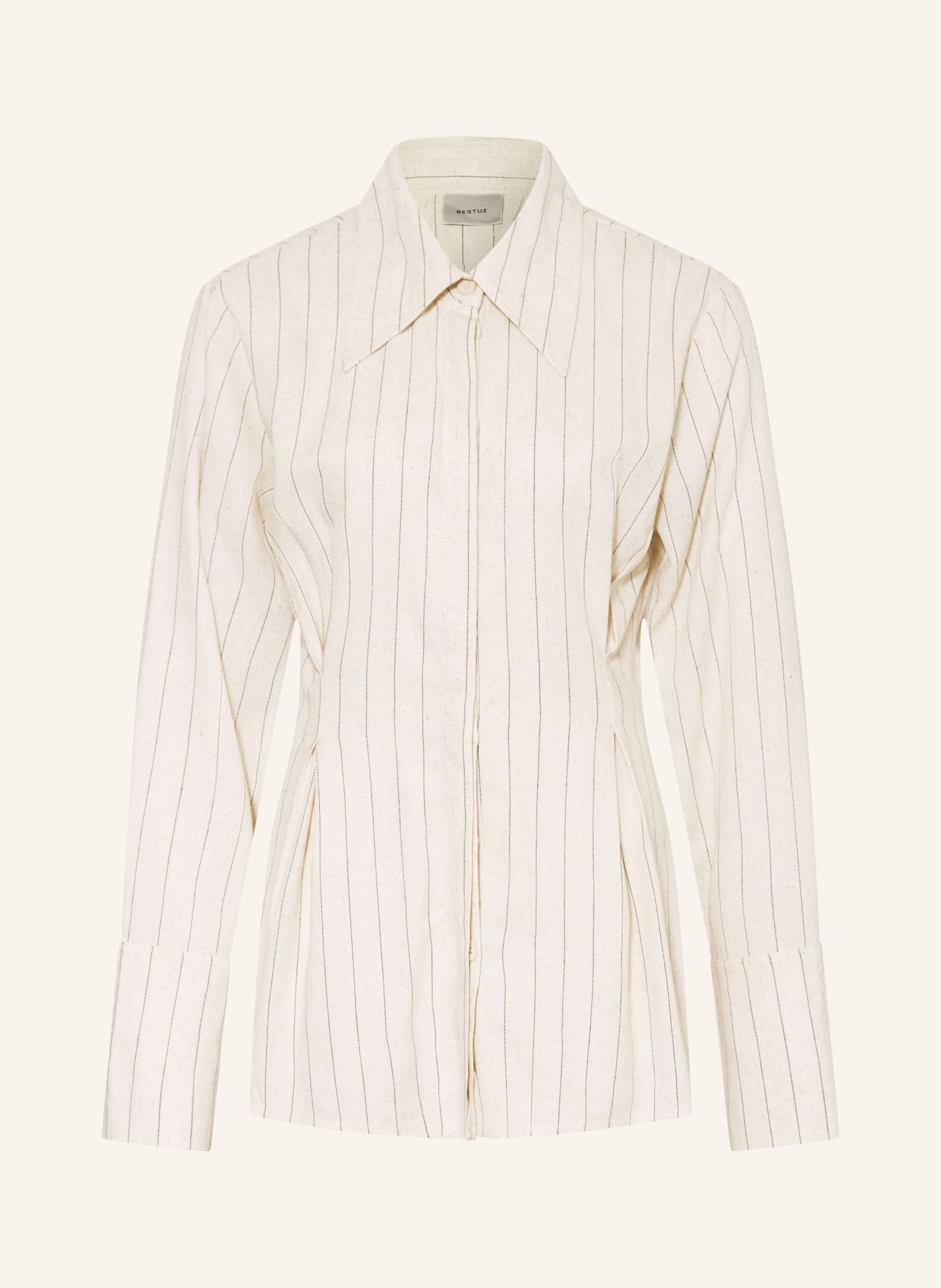 GESTUZ Hemdbluse GZTASCHA: CREME / DUNKELBLAU