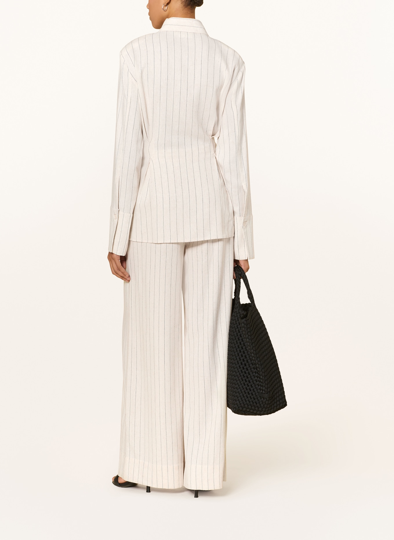 GESTUZ Marlenehose GZTASCHA: CREME / DUNKELBLAU