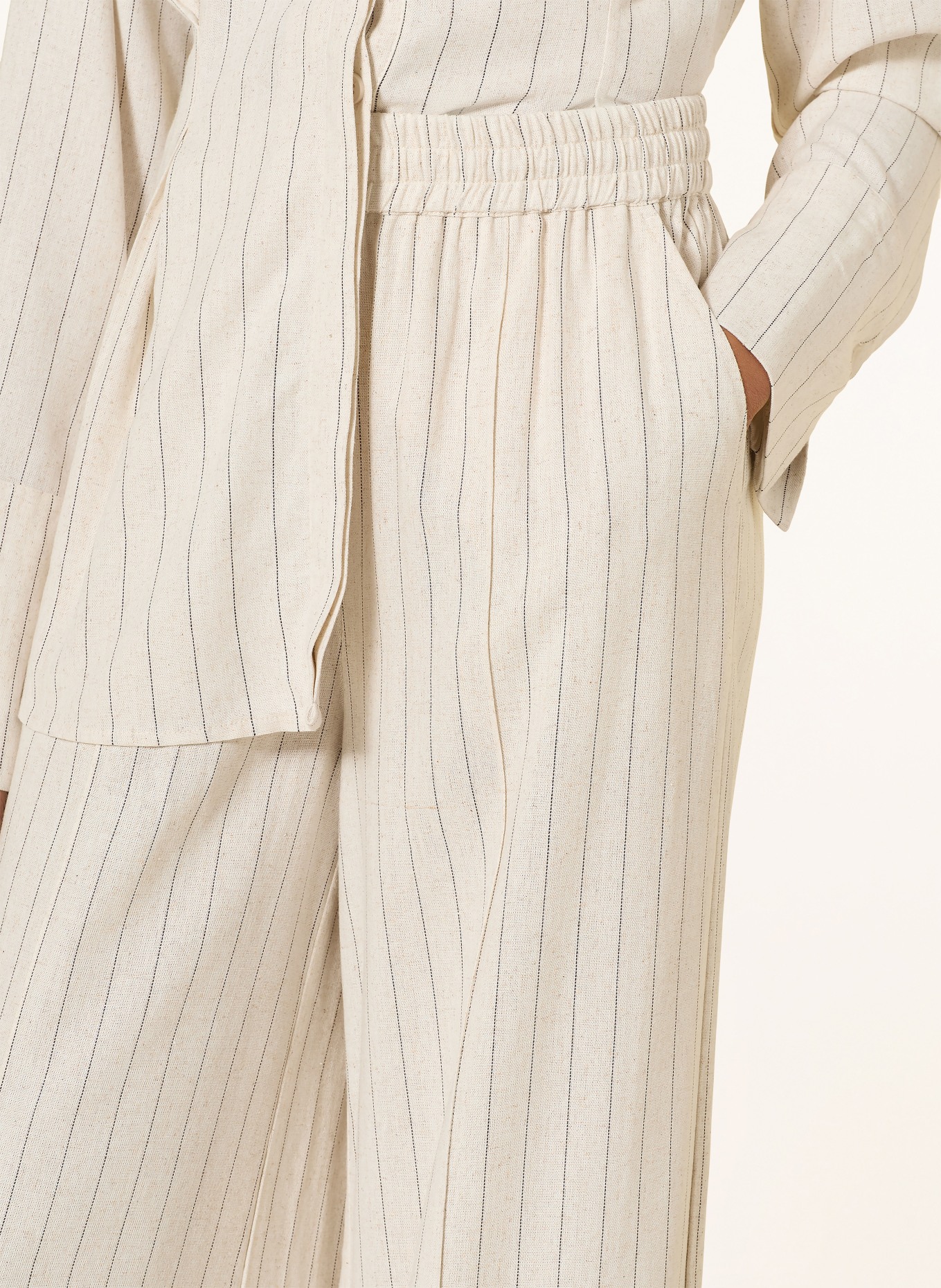 GESTUZ Marlenehose GZTASCHA: CREME / DUNKELBLAU