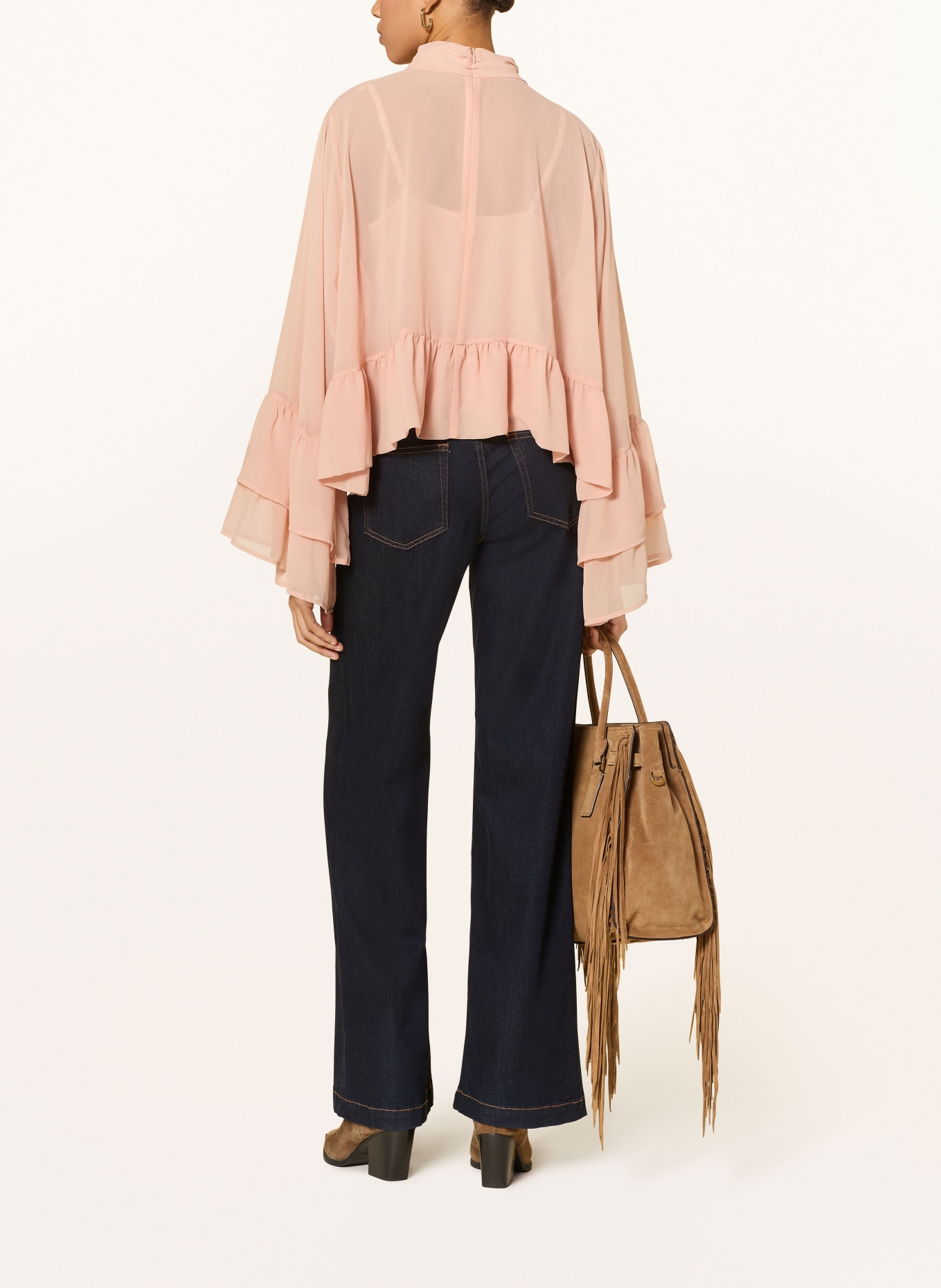 GESTUZ Chemisier à volants GZCHIFFANY: SAUMON