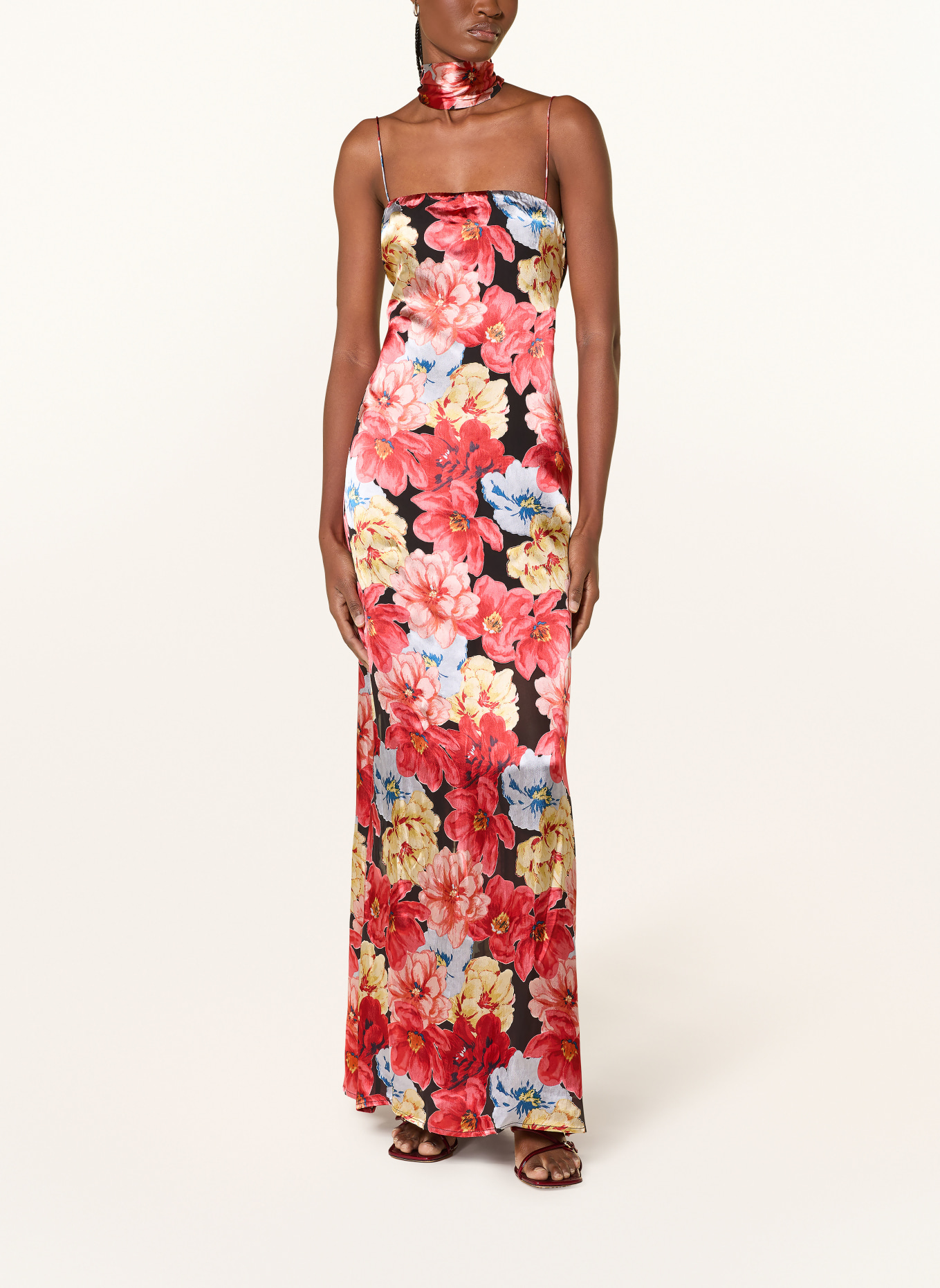 GESTUZ Robe GZSIGRIDA avec col amovible: ROUGE / BLEU CLAIR / NOIR