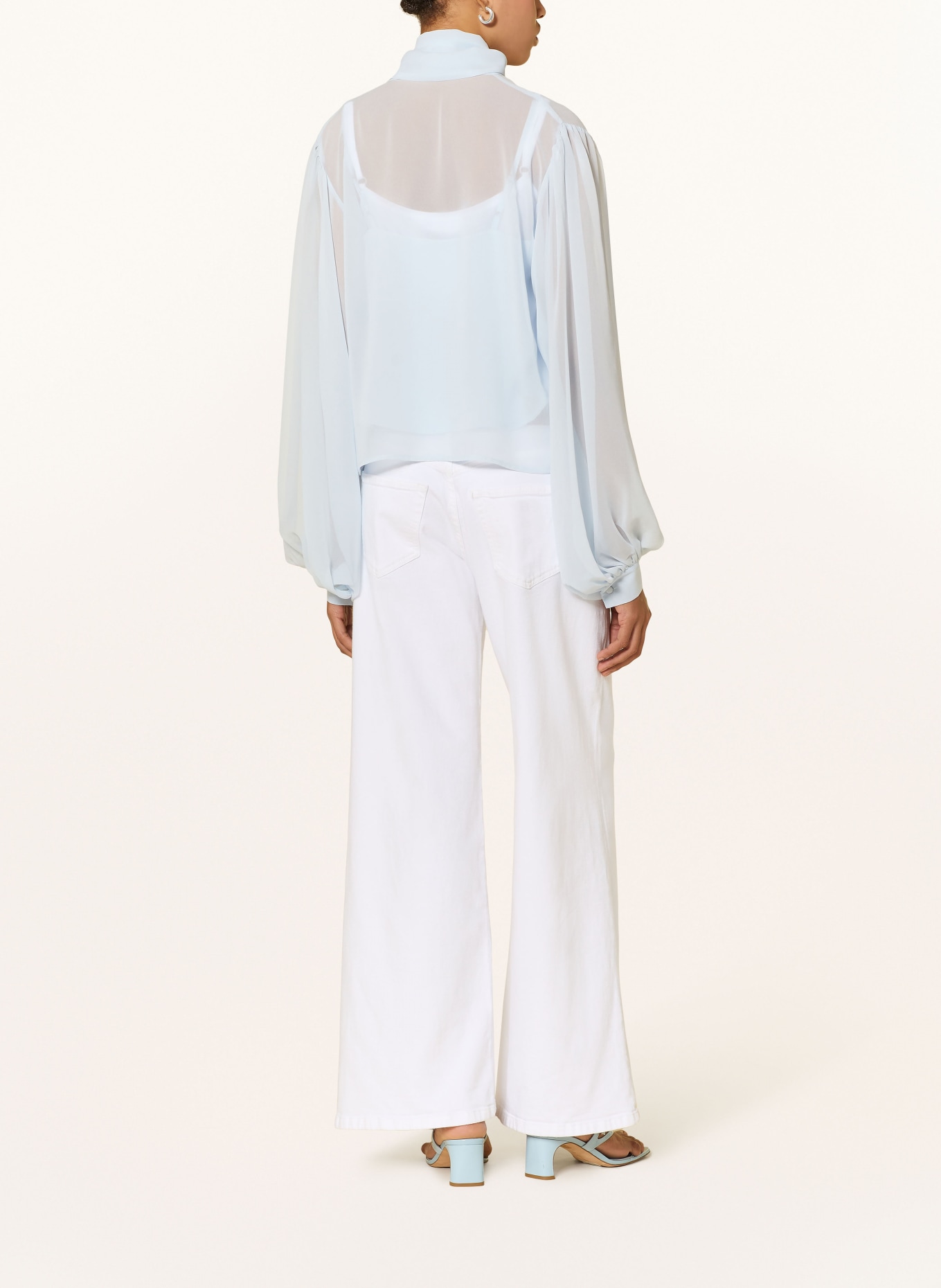 GESTUZ GZZURINA bow blouse: LIGHT BLUE