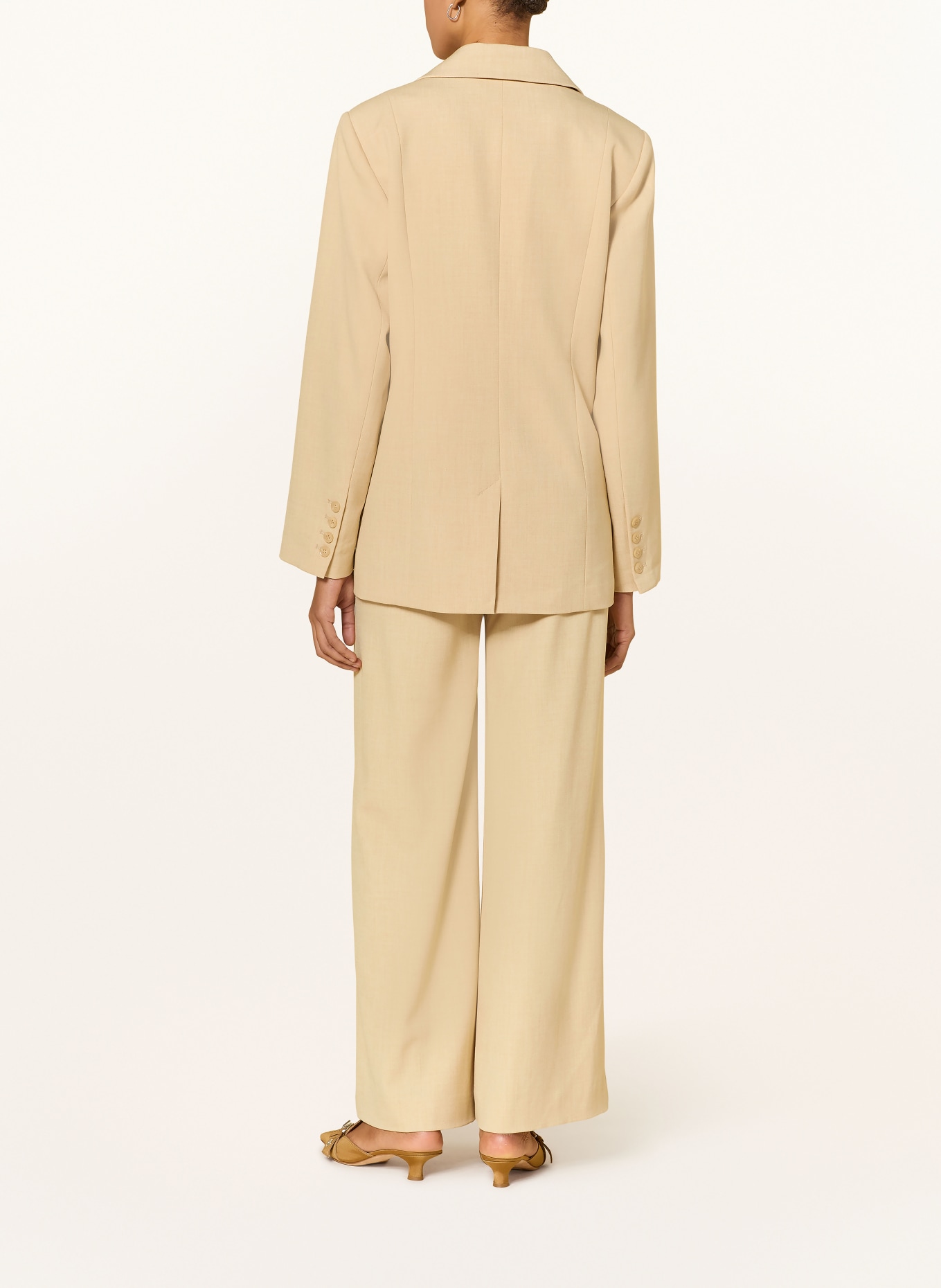 GESTUZ STACY wide-leg pants: LIGHT YELLOW