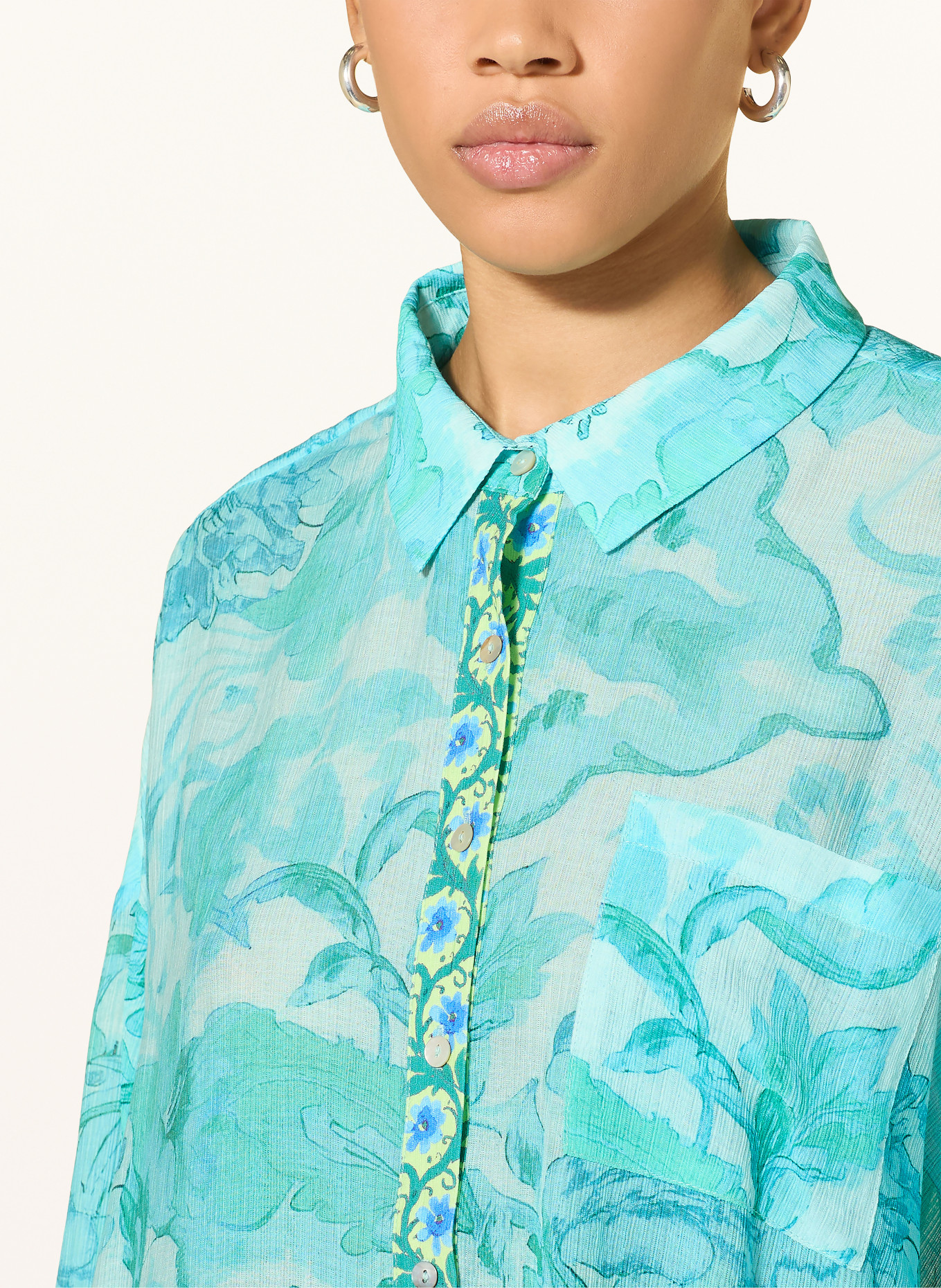 yippie hippie Hemdbluse: TÜRKIS / BLAU