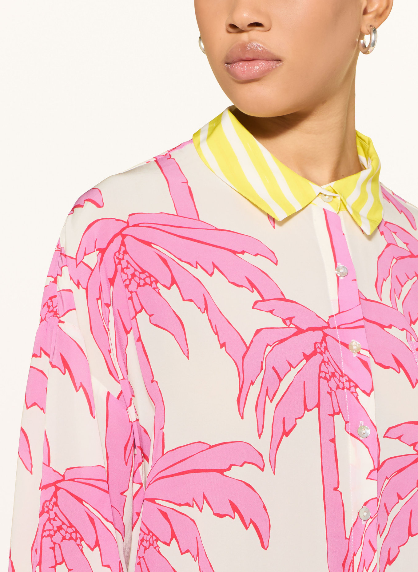 yippie hippie Hemdbluse: WEISS / PINK / GELB