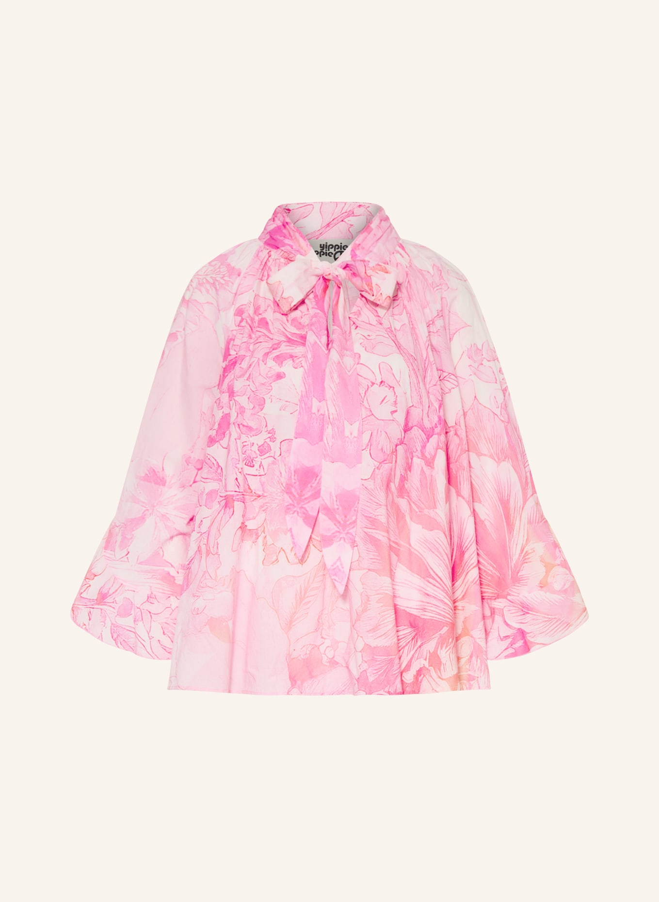 yippie hippie bow blouse: PINK / LIGHT PINK