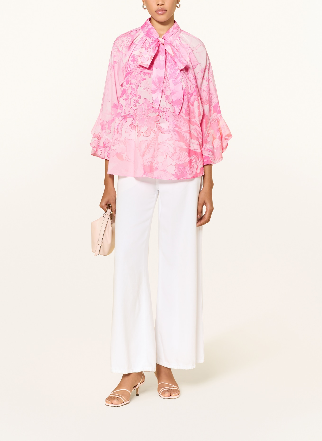 yippie hippie bow blouse: PINK / LIGHT PINK