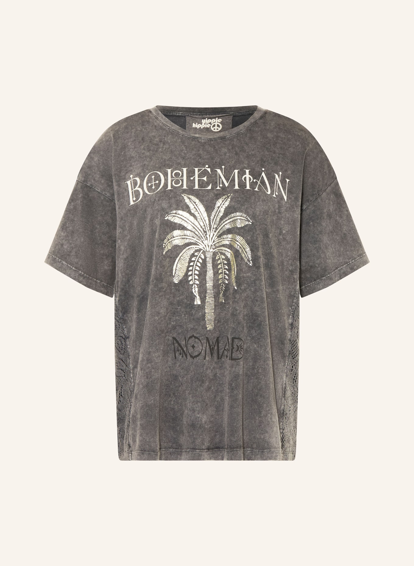 yippie hippie tričko: ŠEDÁ