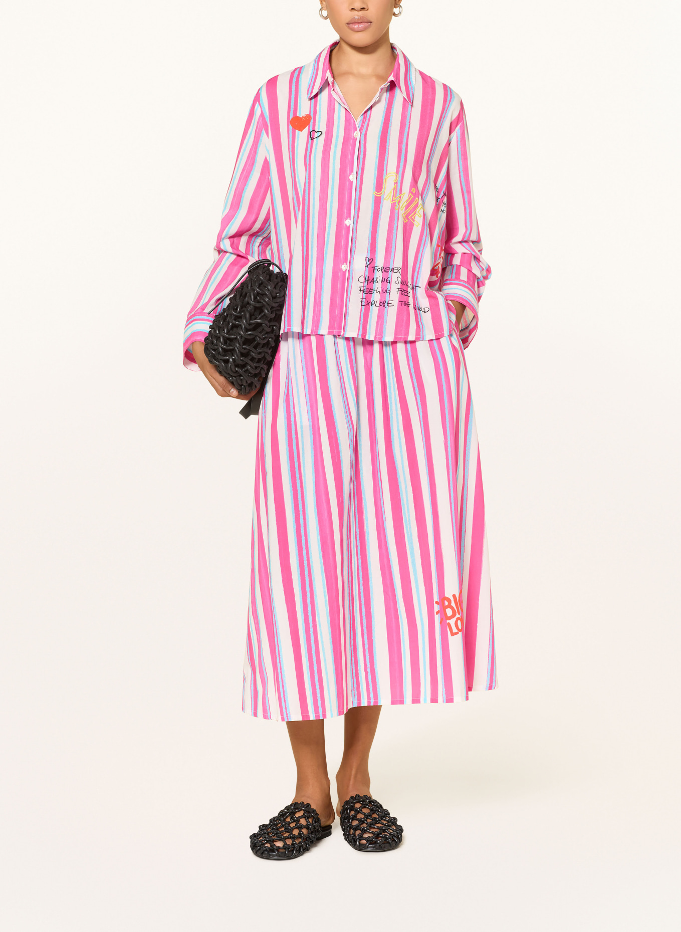 yippie hippie Sukně: RŮŽOVÁ / TYRKYSOVÁ / BÍLÁ