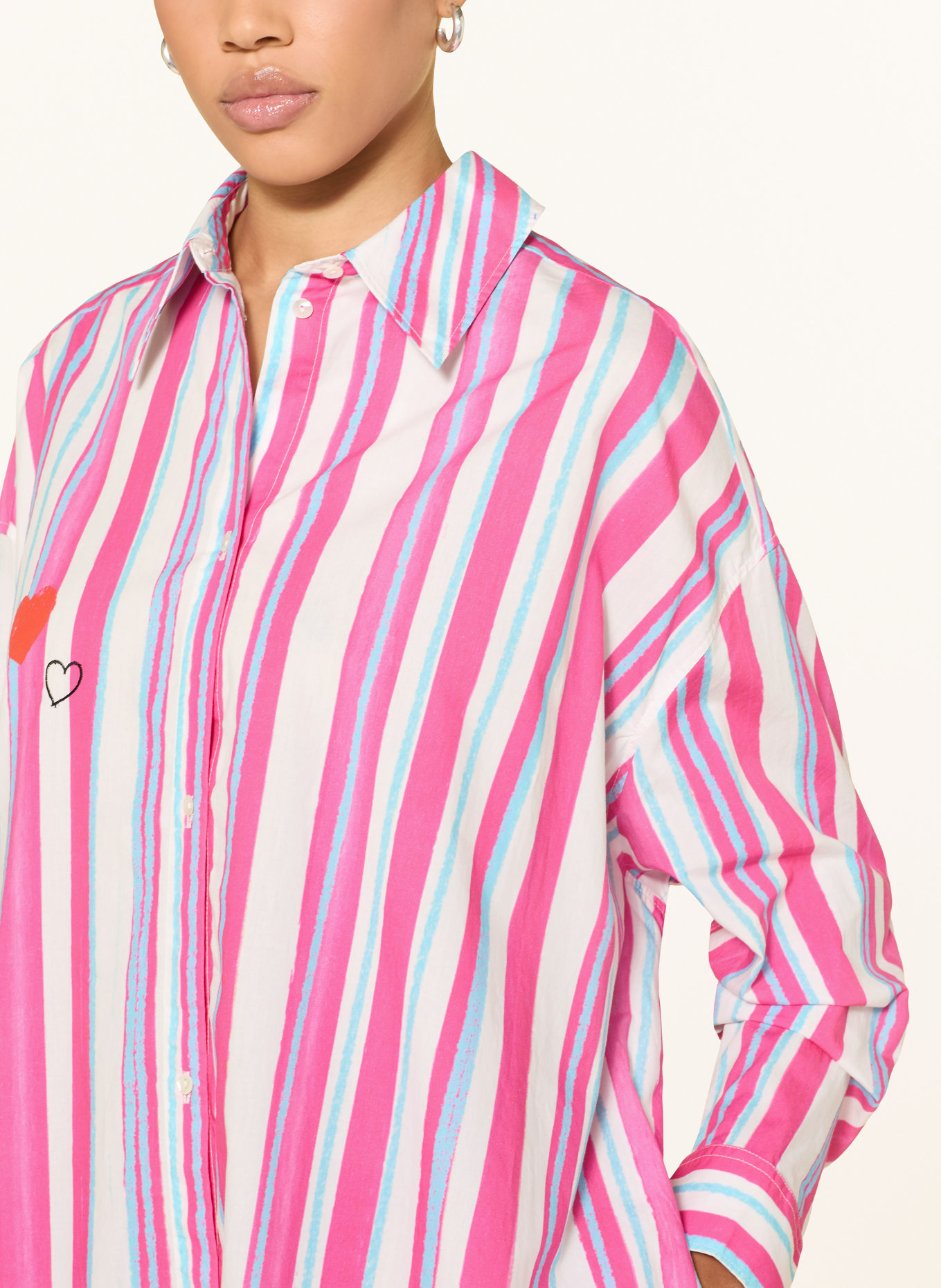 yippie hippie Košilové šaty: NEONOVĚ RŮŽOVÁ / TYRKYSOVÁ / BÍLÁ