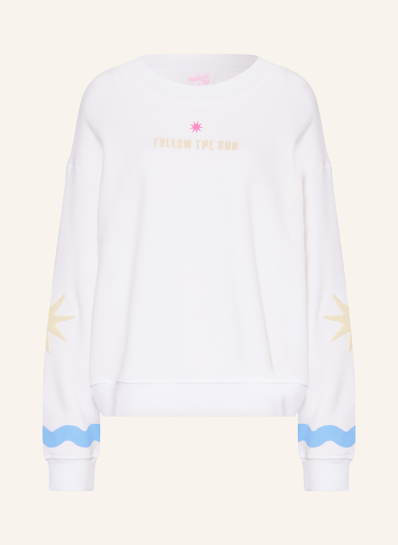 yippie hippie sweatshirt: WHITE