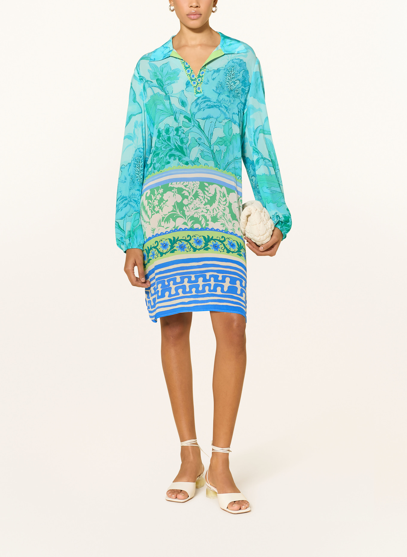 yippie hippie Kleid: TÜRKIS / HELLLILA