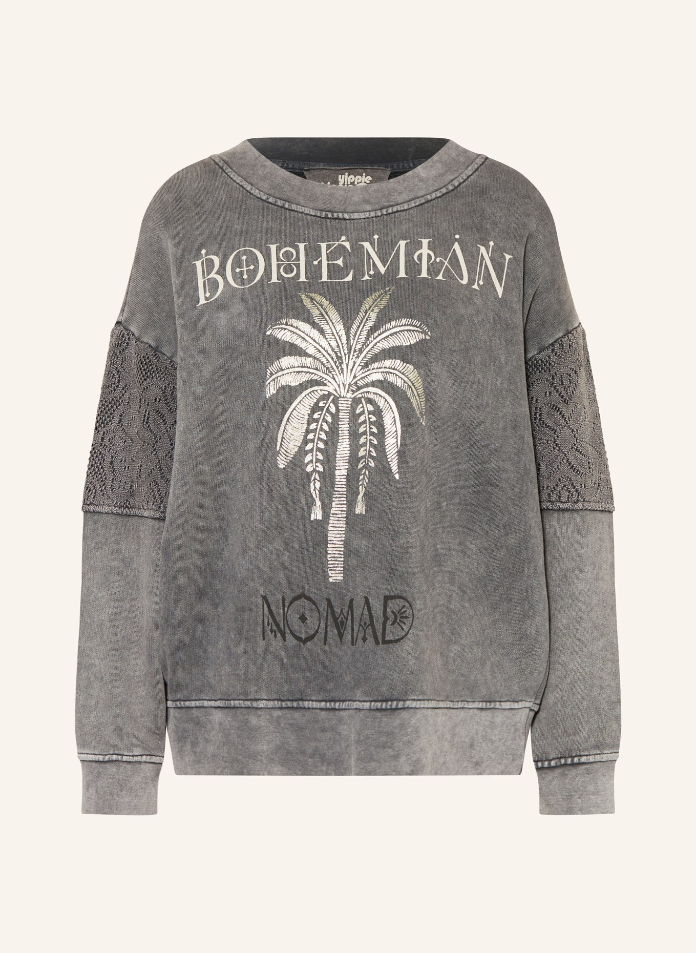 yippie hippie sweatshirt: GRAY