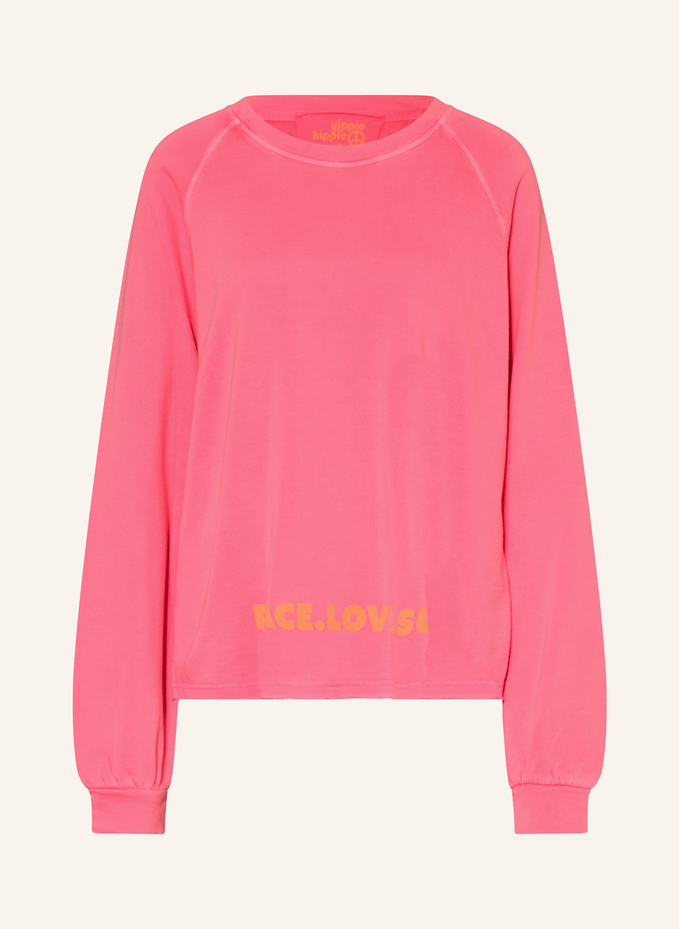 yippie hippie sweatshirt: NEON PINK