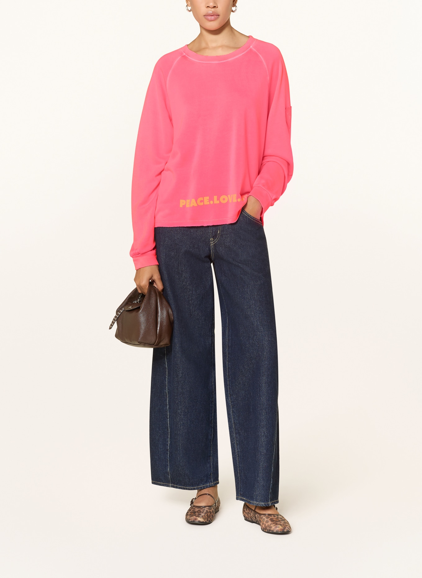 yippie hippie sweatshirt: NEON PINK