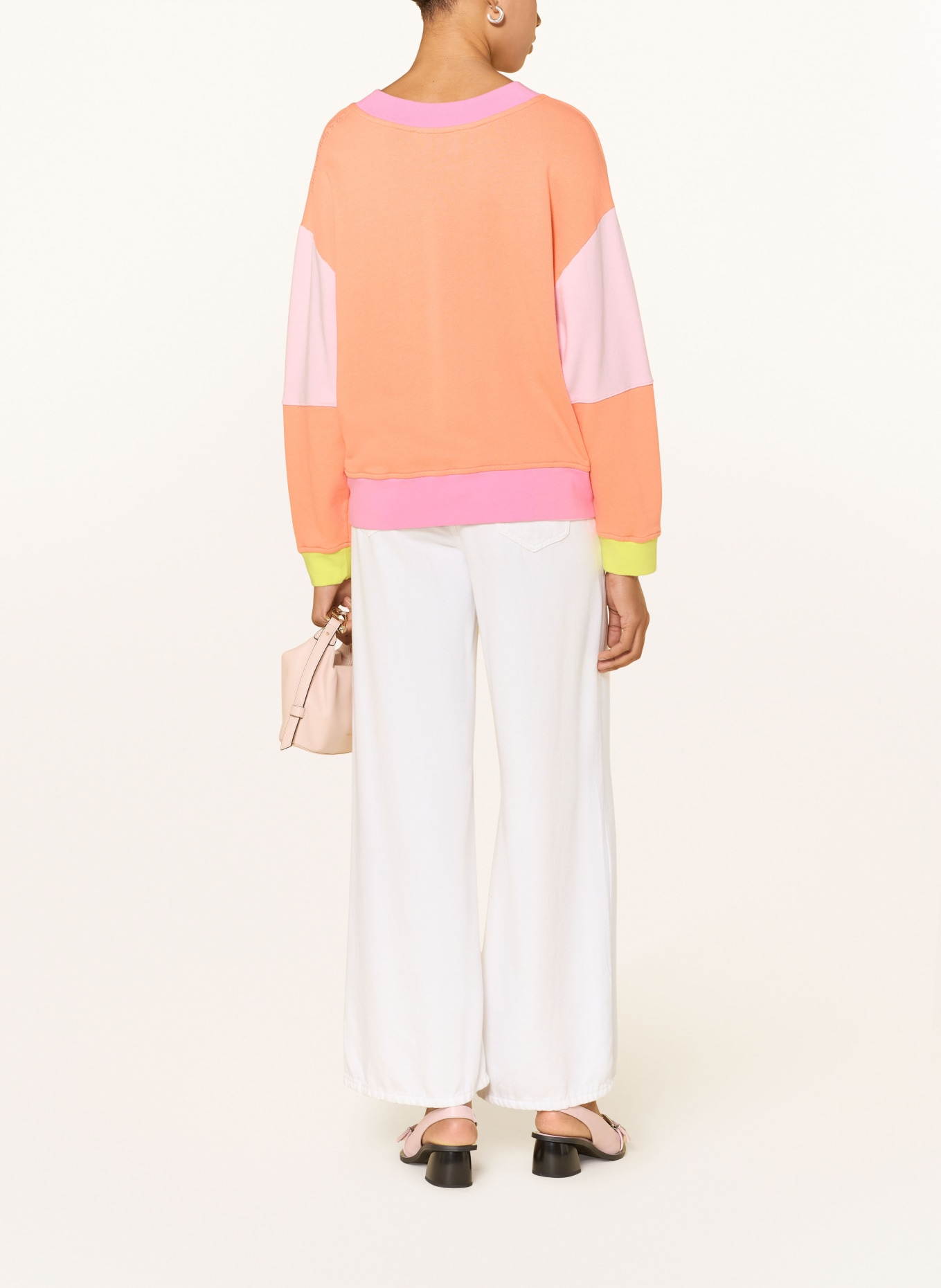 yippie hippie sweatshirt: YELLOW / PINK / SALMON