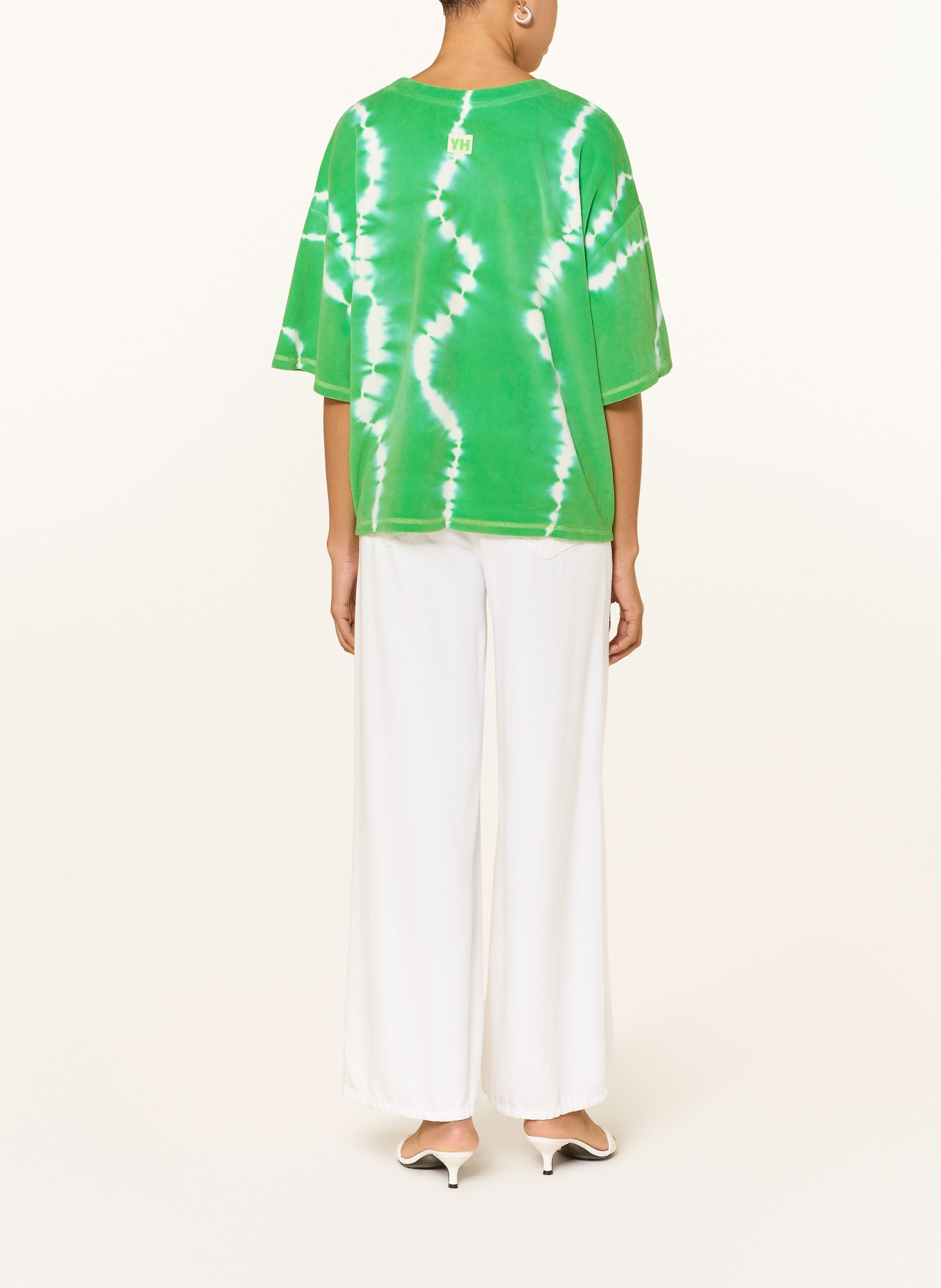 yippie hippie Nickishirt: GRÜN / WEISS