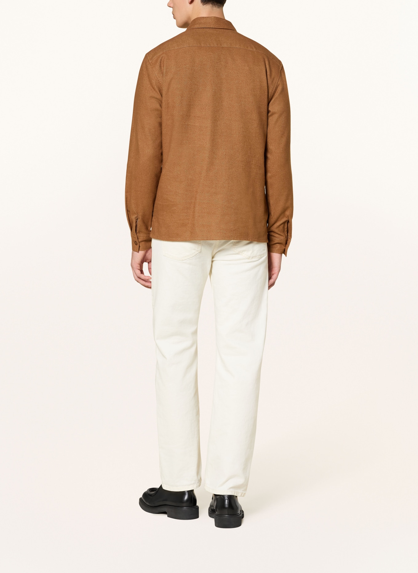 SANDRO Flanell-Overshirt: COGNAC