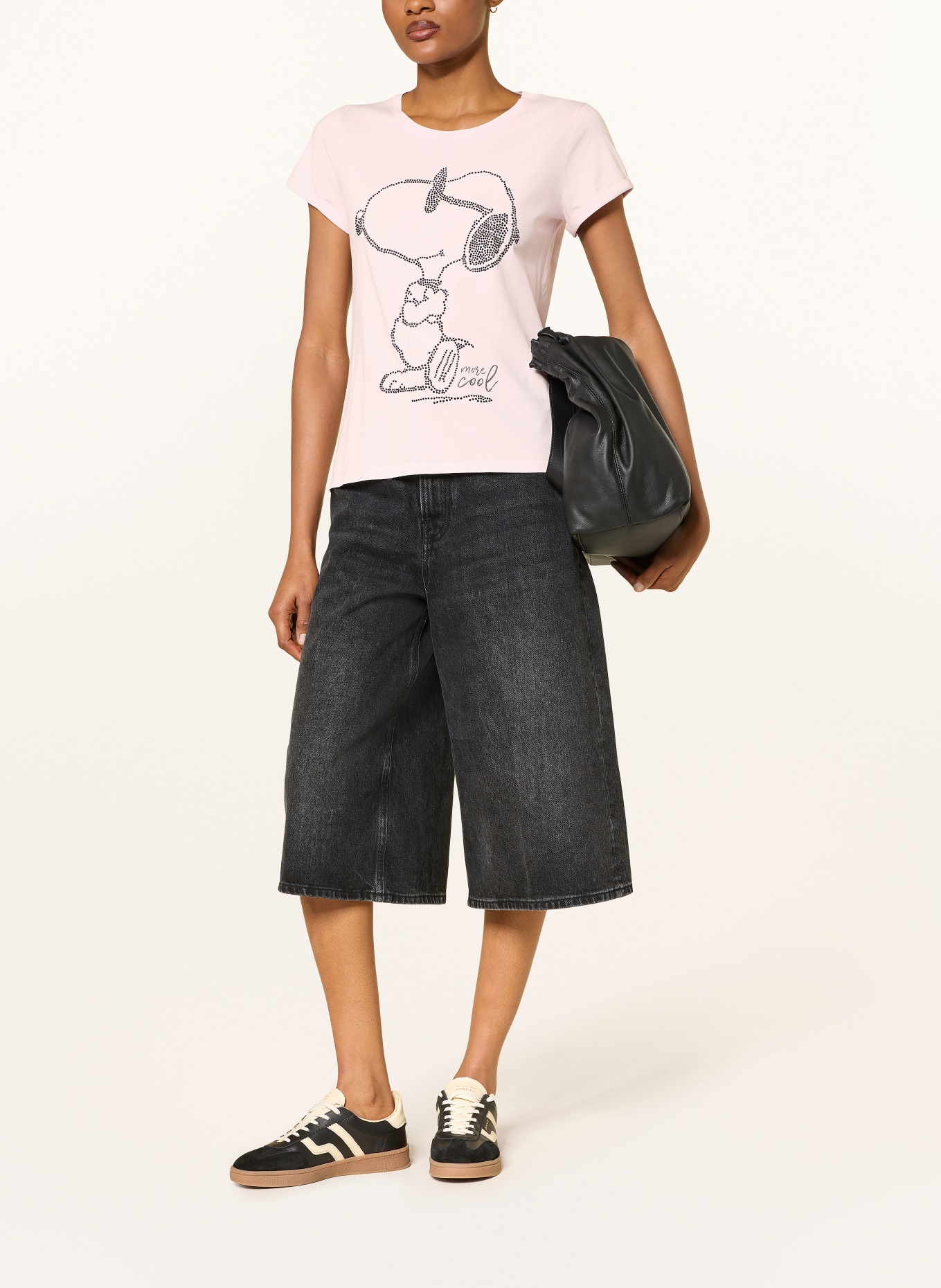 Princess GOES HOLLYWOOD T-Shirt SNOOPY mit Schmucksteinen: HELLROSA / WEISS / SCHWARZ