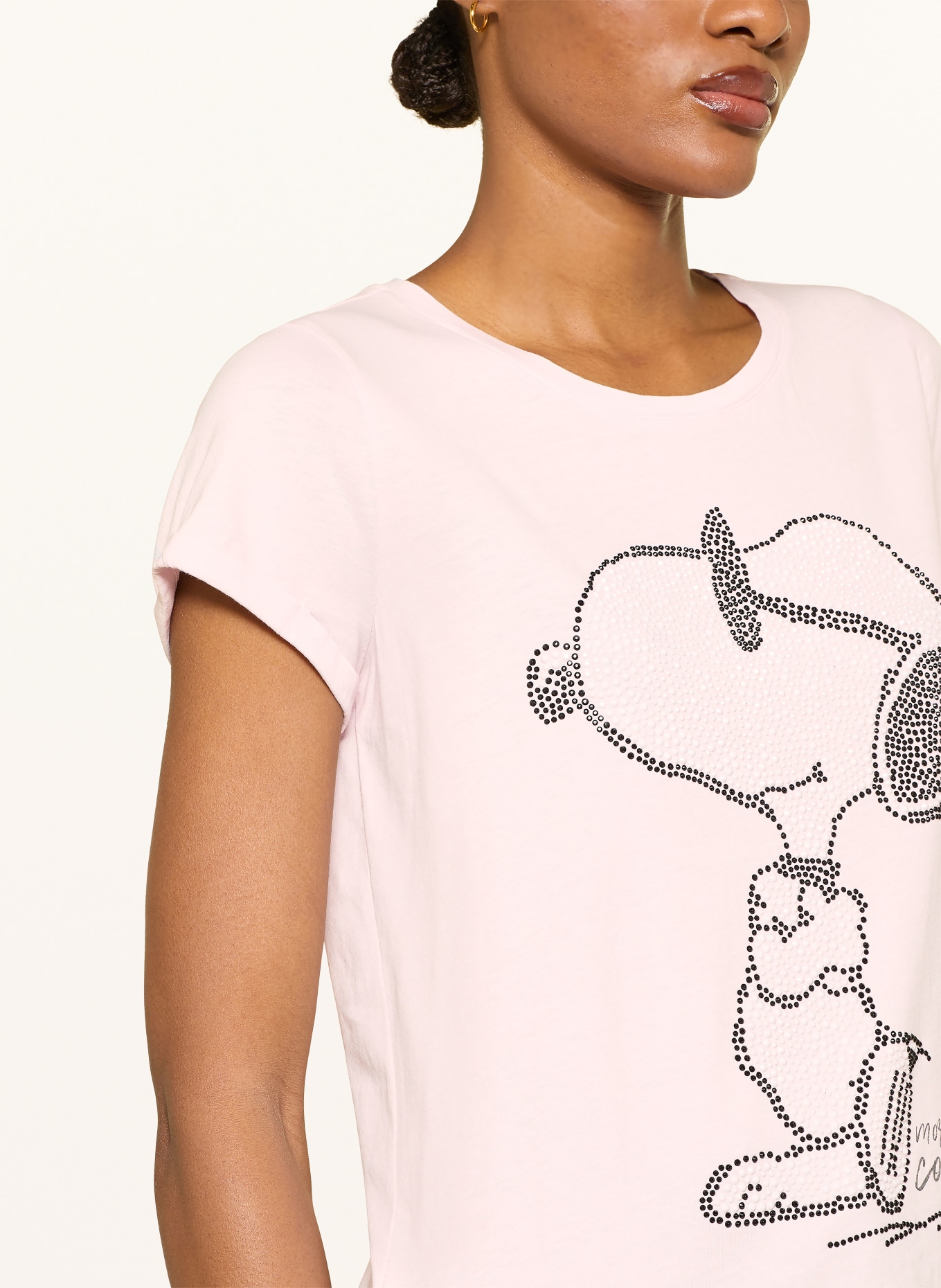 Princess GOES HOLLYWOOD T-Shirt SNOOPY mit Schmucksteinen: HELLROSA / WEISS / SCHWARZ