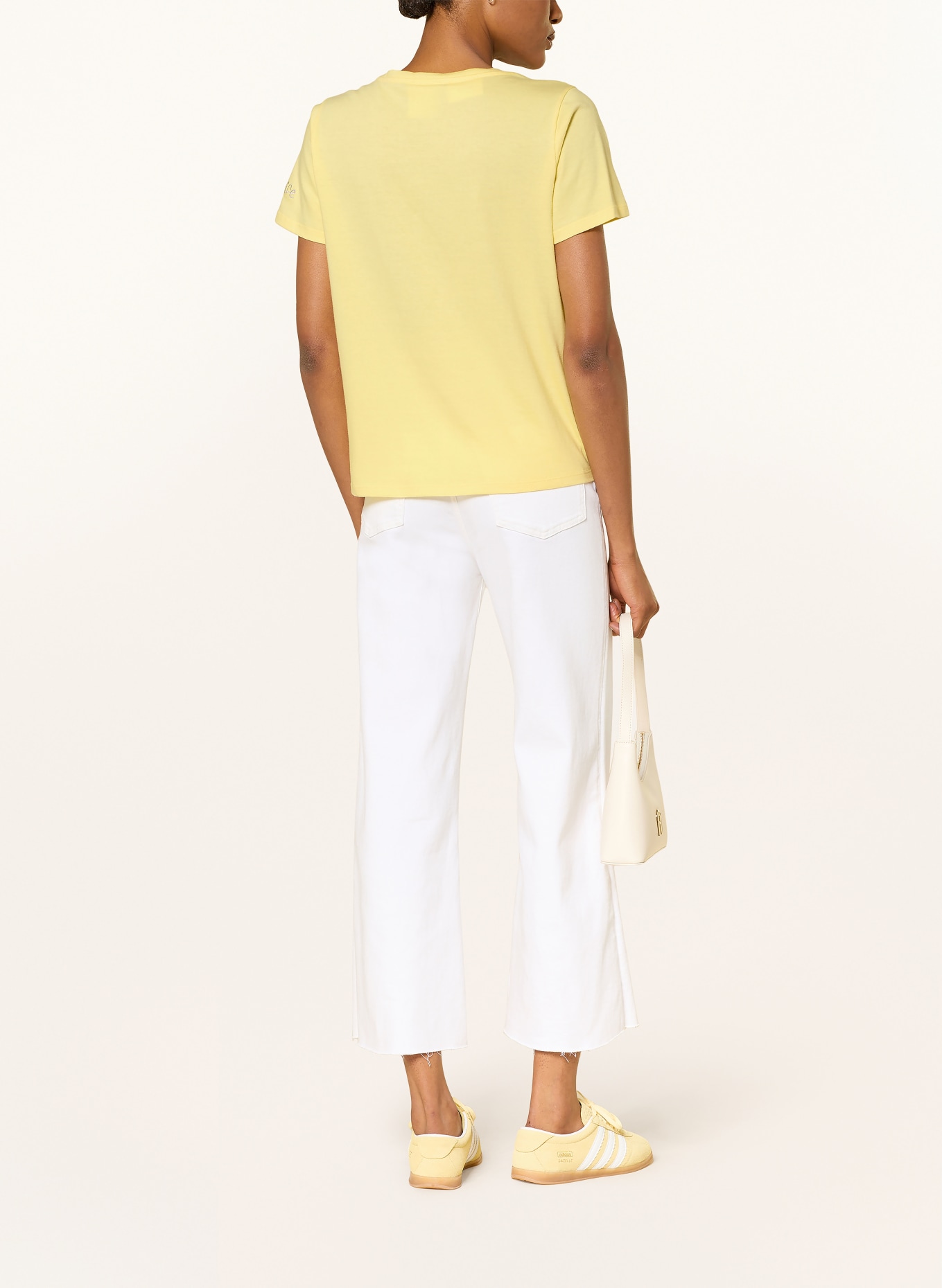 Princess GOES HOLLYWOOD T-shirt avec pierres précieuses: JAUNE / ARGENT