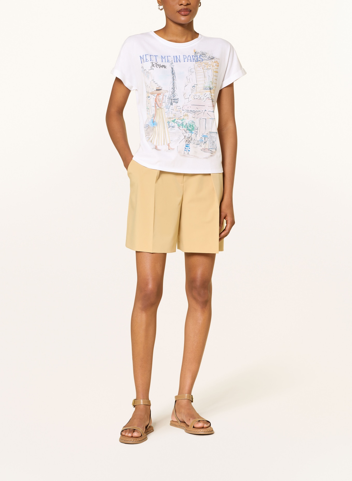 Princess GOES HOLLYWOOD T-Shirt mit Schmucksteinen: WEISS / GRÜN / BLAU