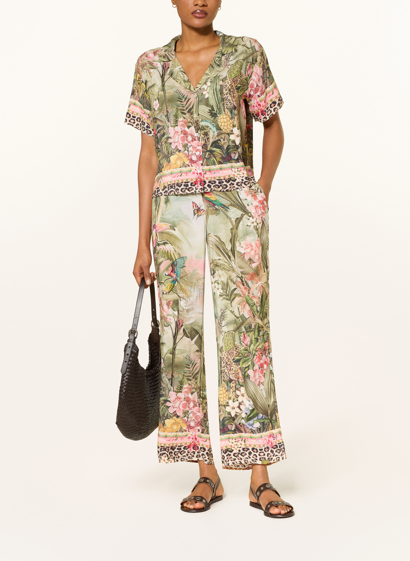 Princess GOES HOLLYWOOD marlene pants: LIGHT GREEN / ROSE / DARK GREEN