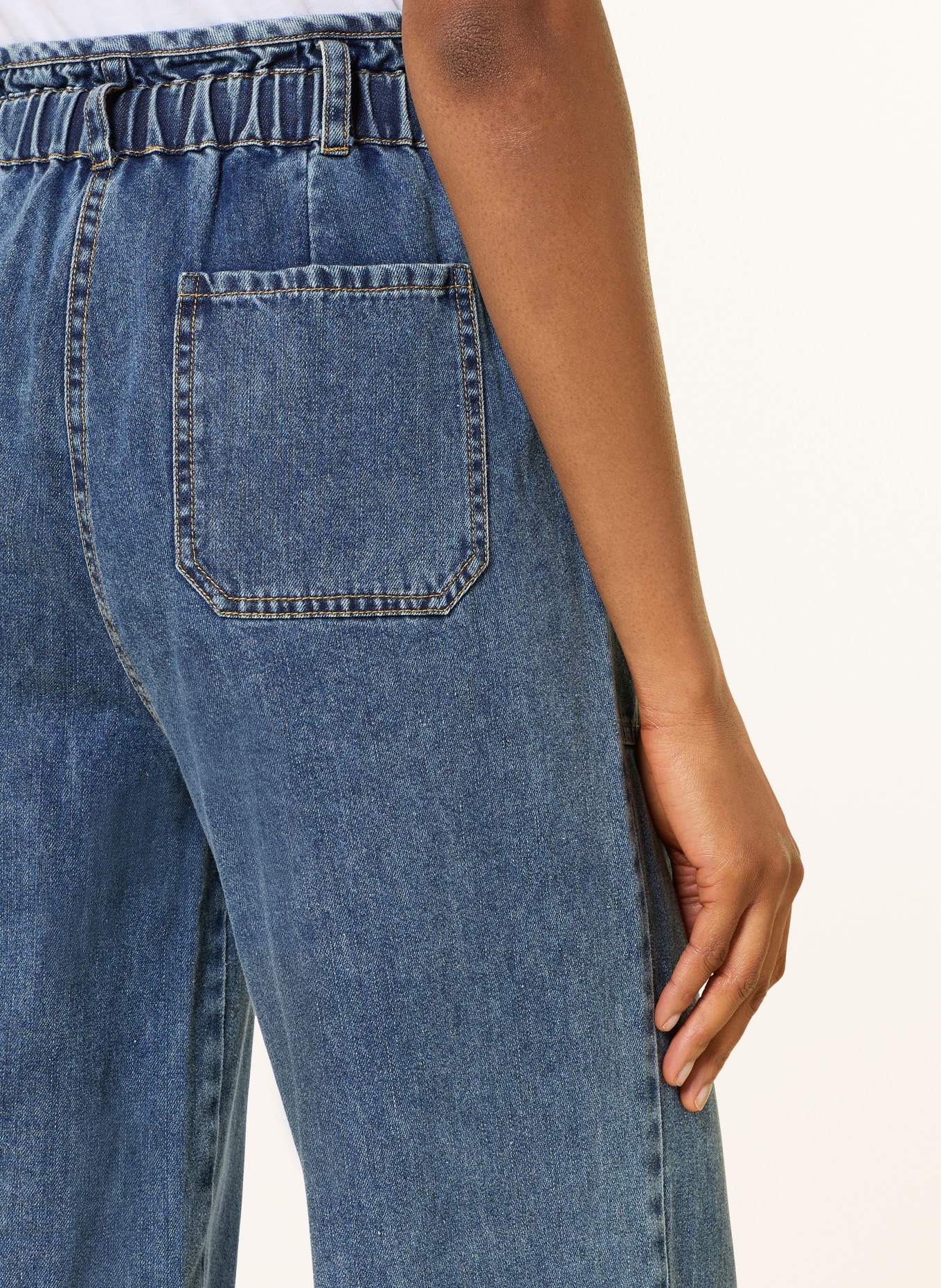 Princess GOES HOLLYWOOD Paperbag-Jeans: BLAU