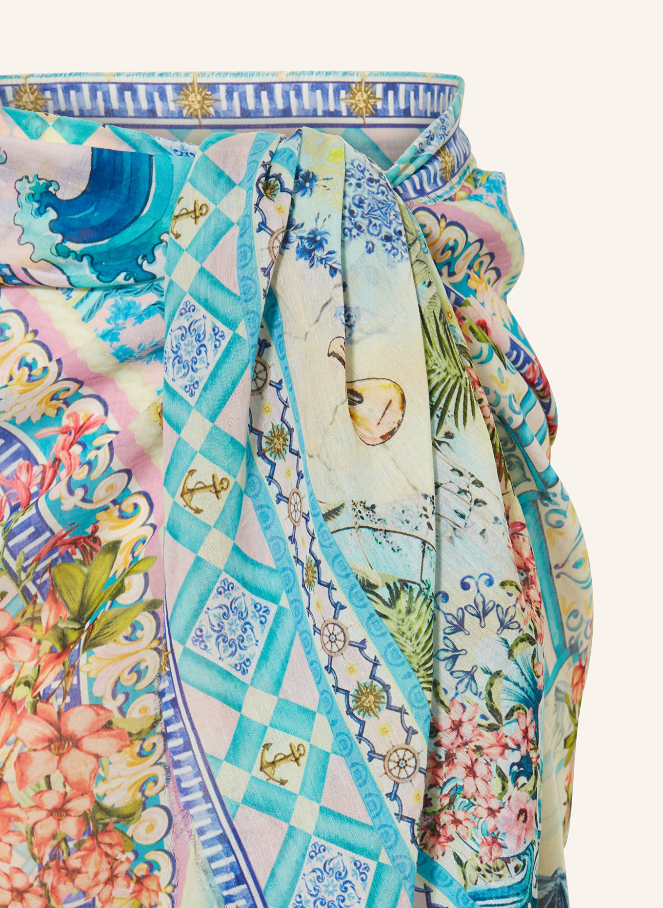 Princess GOES HOLLYWOOD sarong: TURQUOISE / PINK / YELLOW