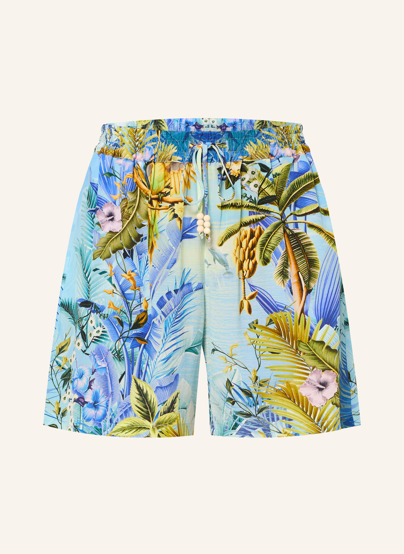 Princess GOES HOLLYWOOD silk shorts: LIGHT BLUE / YELLOW / DARK BLUE