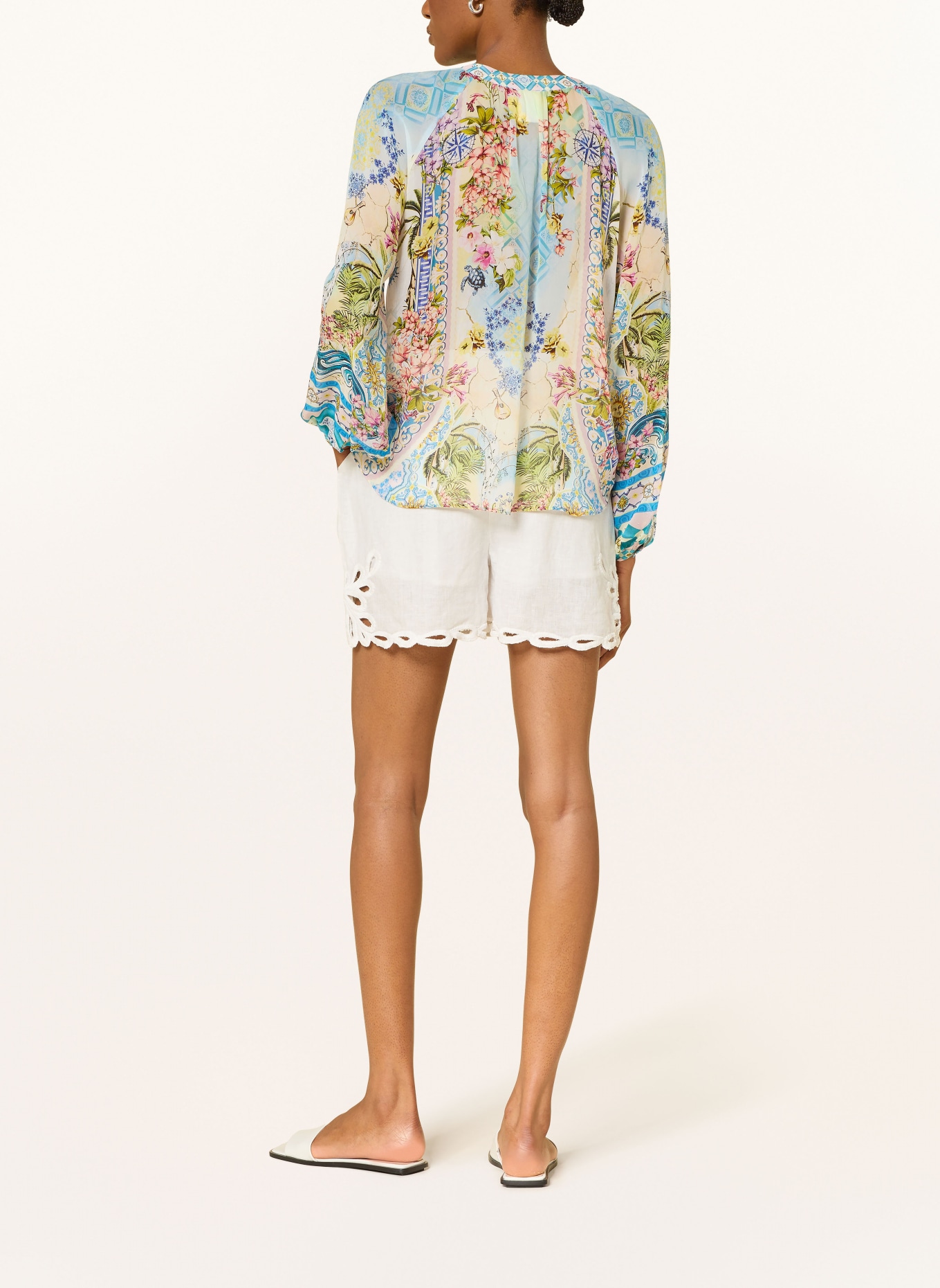 Princess GOES HOLLYWOOD Hedvábná halenka: TYRKYSOVÁ / TMAVĚ ŽLUTÁ / MODRÁ