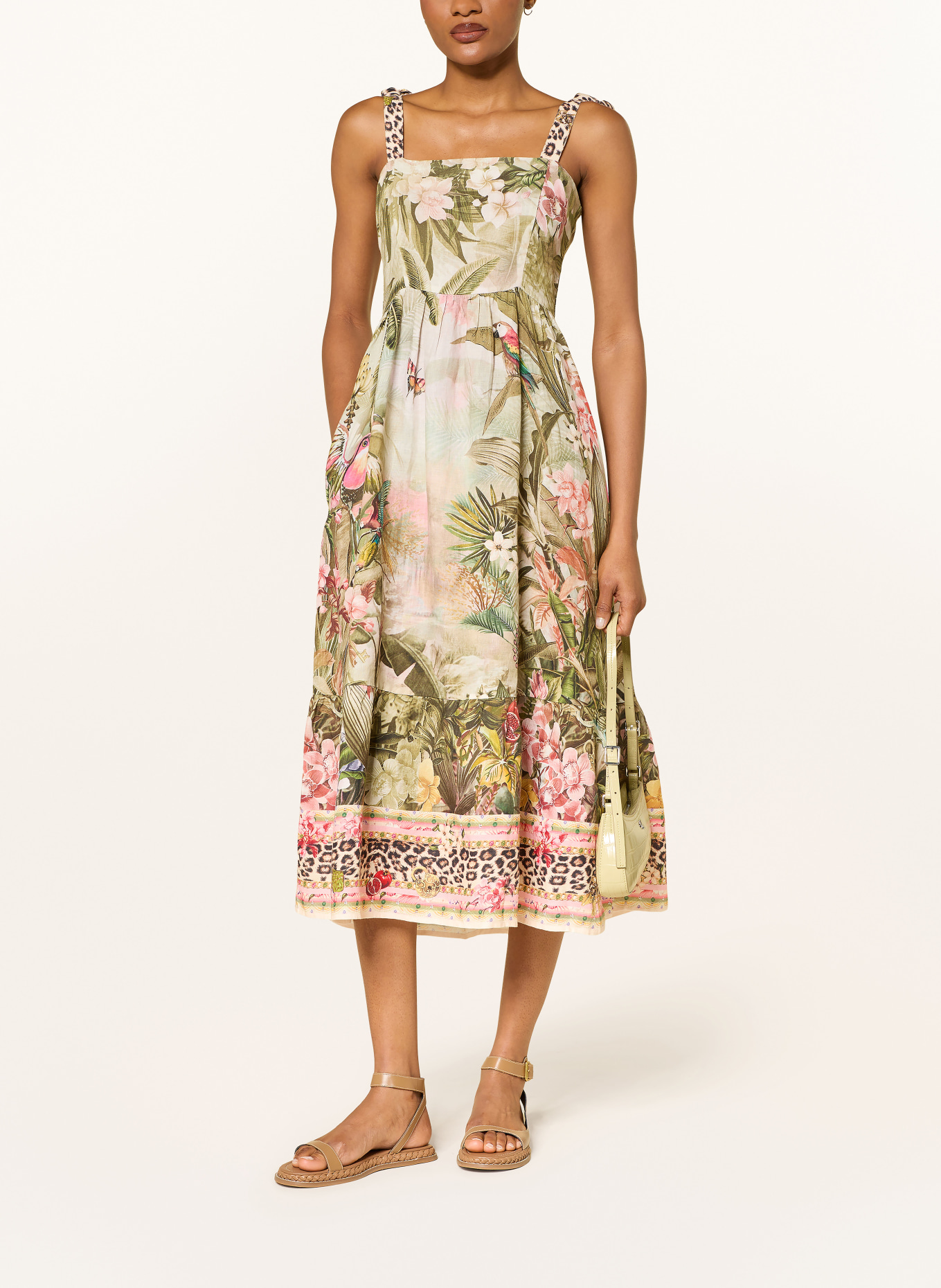 Princess GOES HOLLYWOOD robe en lin: GROEN / ROSÉ / ROSE CLAIR