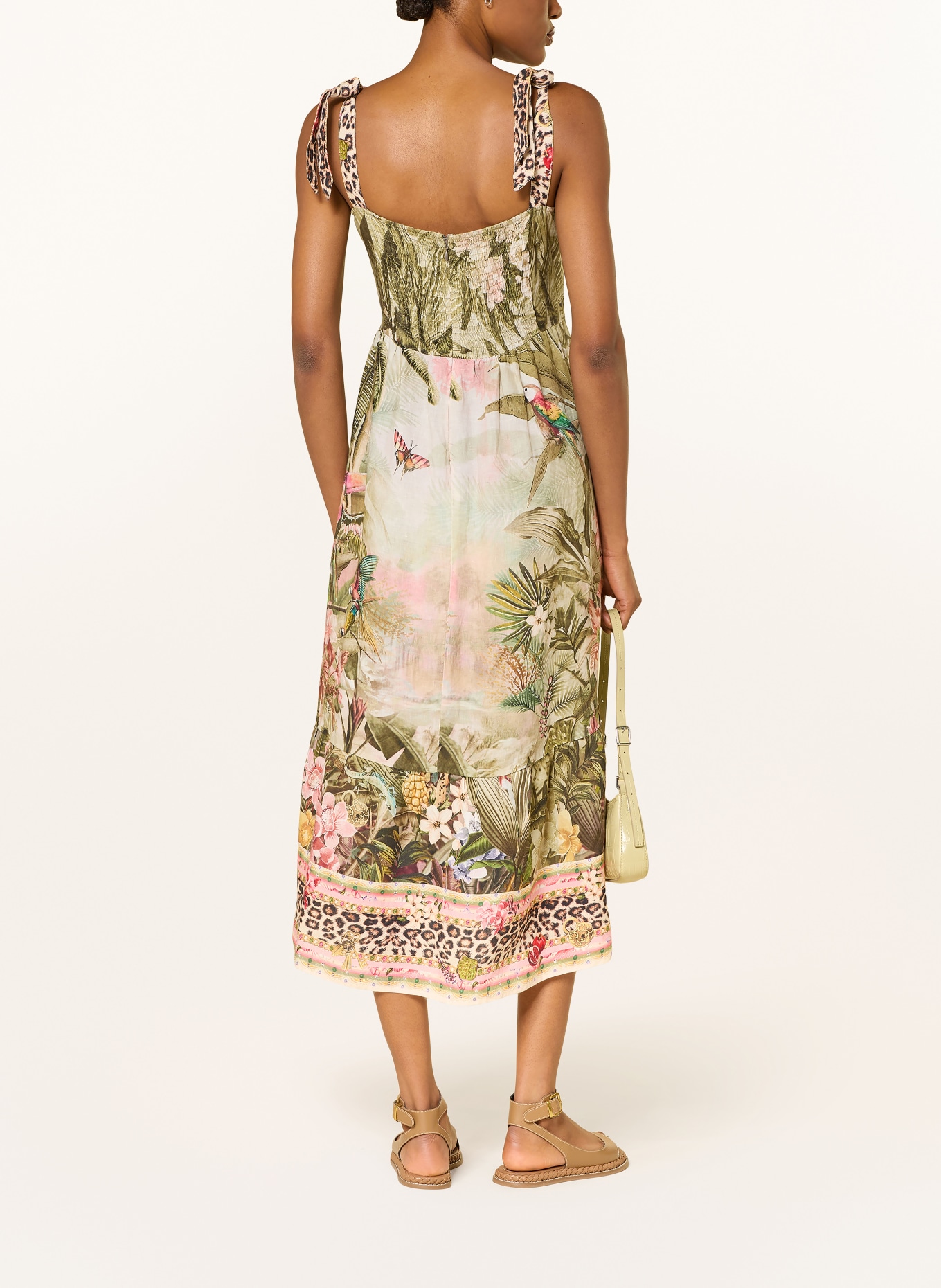 Princess GOES HOLLYWOOD robe en lin: GROEN / ROSÉ / ROSE CLAIR