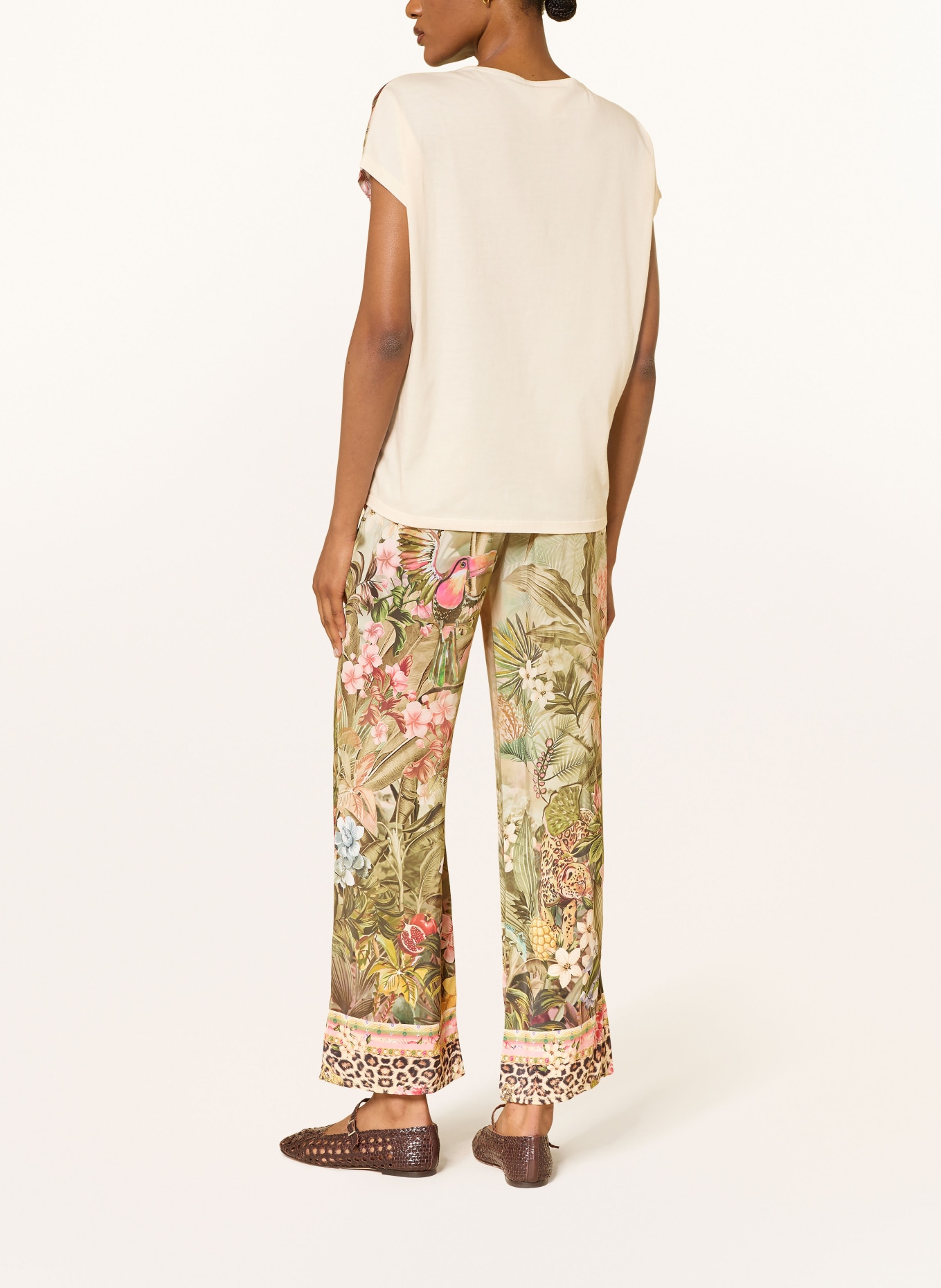 Princess GOES HOLLYWOOD Tričko z kombinace materiálů: BÍLÁ / ŽLUTÁ / ZELENÁ