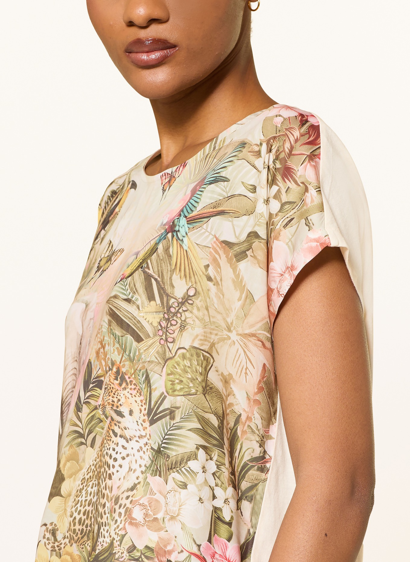 Princess GOES HOLLYWOOD Tričko z kombinace materiálů: BÍLÁ / ŽLUTÁ / ZELENÁ