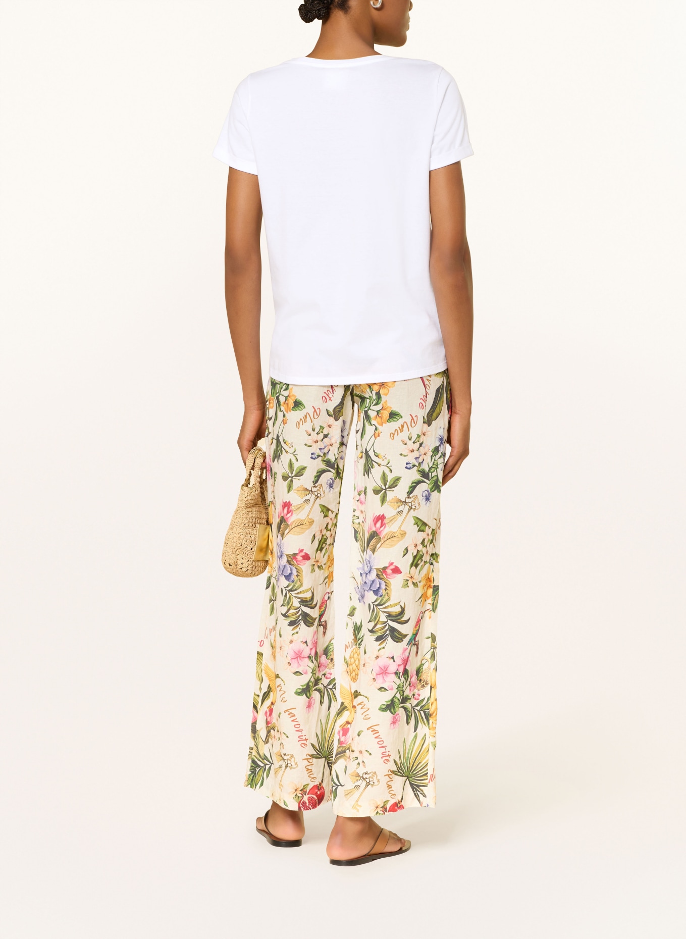 Princess GOES HOLLYWOOD T-Shirt mit Schmucksteinen: WEISS / ORANGE / GRÜN