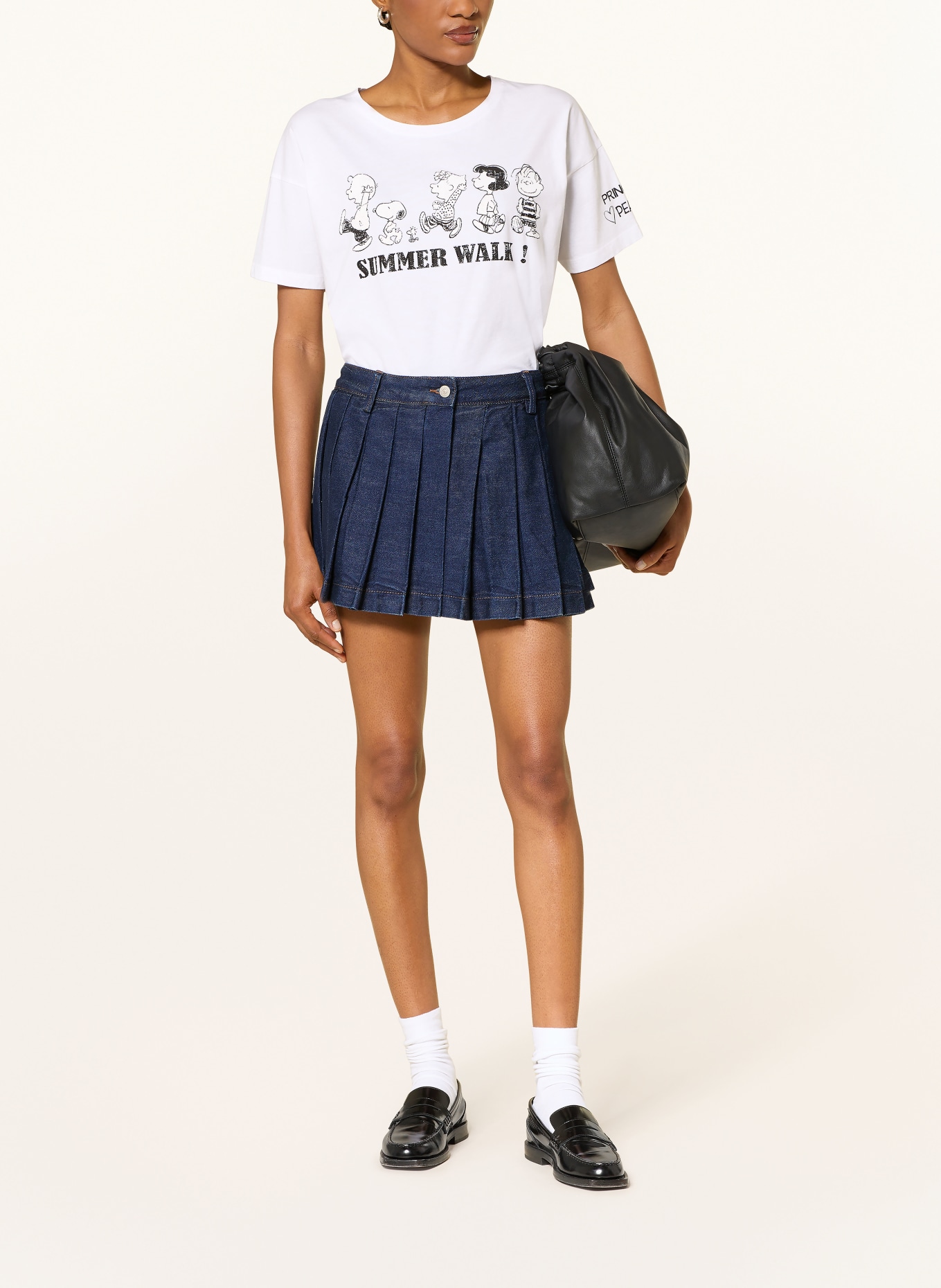 Princess GOES HOLLYWOOD Koszulka z kamieniami ozdobnymi: BIAŁY / CZARNY