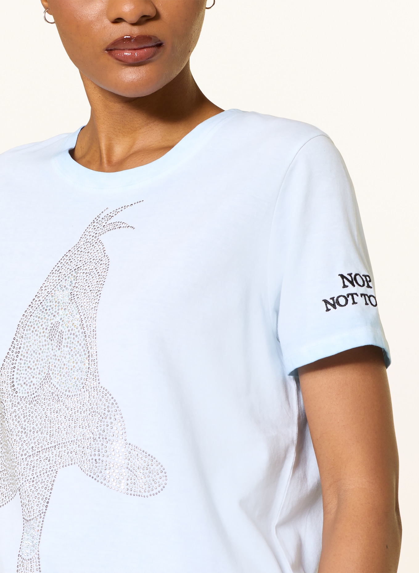 Princess GOES HOLLYWOOD T-Shirt mit Schmucksteinen: HELLBLAU / SILBER / SCHWARZ