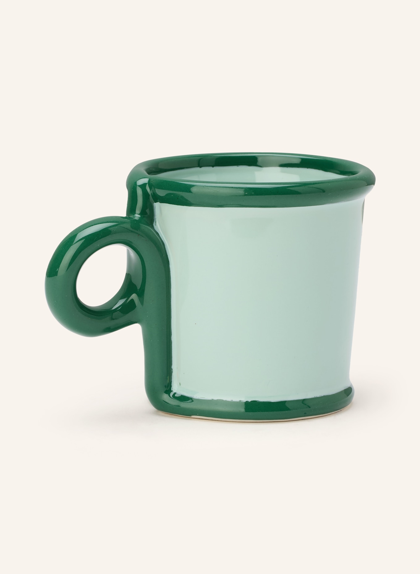 &k amsterdam 2er-Set Henkelbecher LOOP: HELLGRÜN / GRÜN