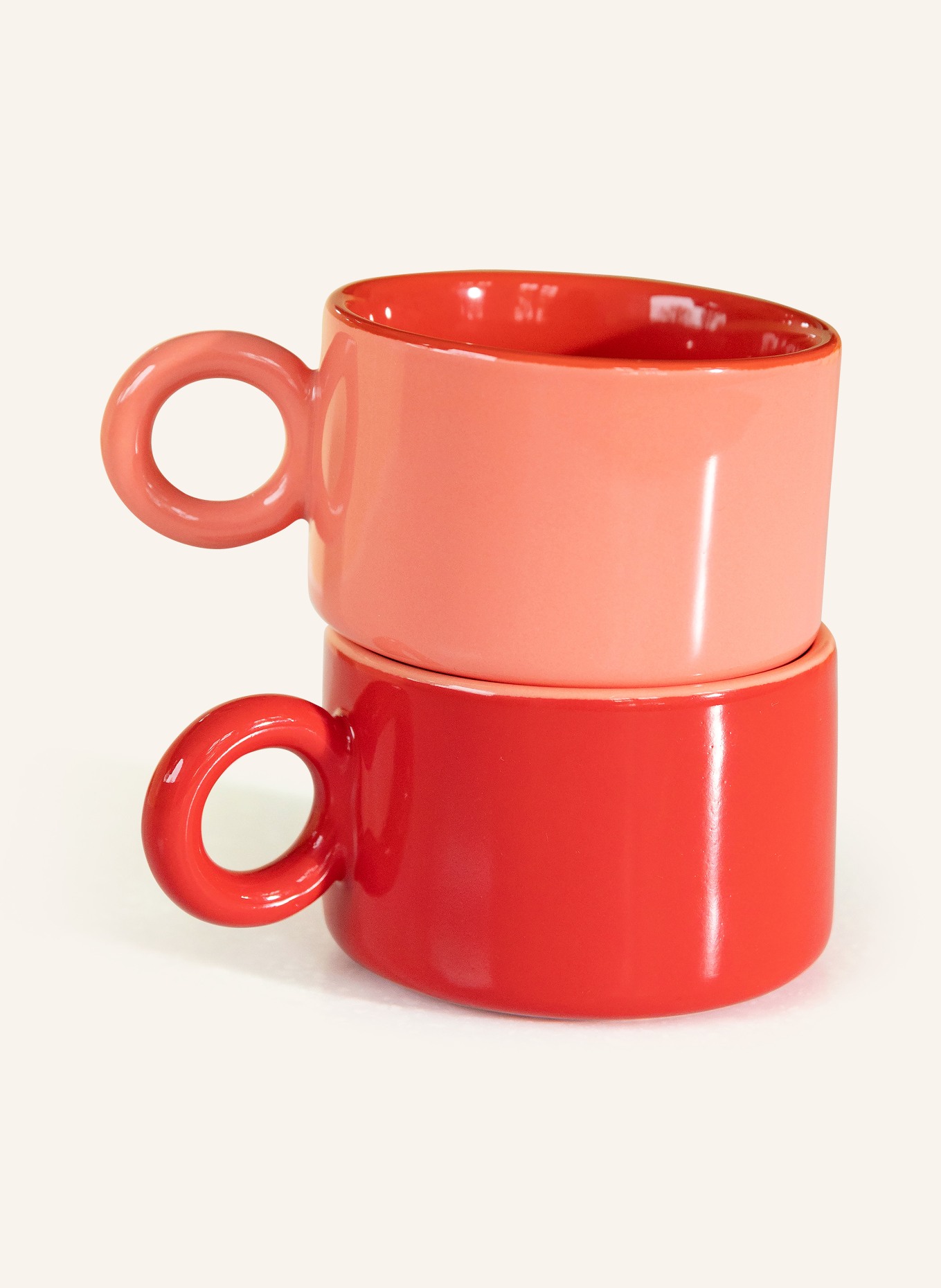 &k amsterdam 2er-Set Henkelbecher CHIQUITO: HELLROT / ROT