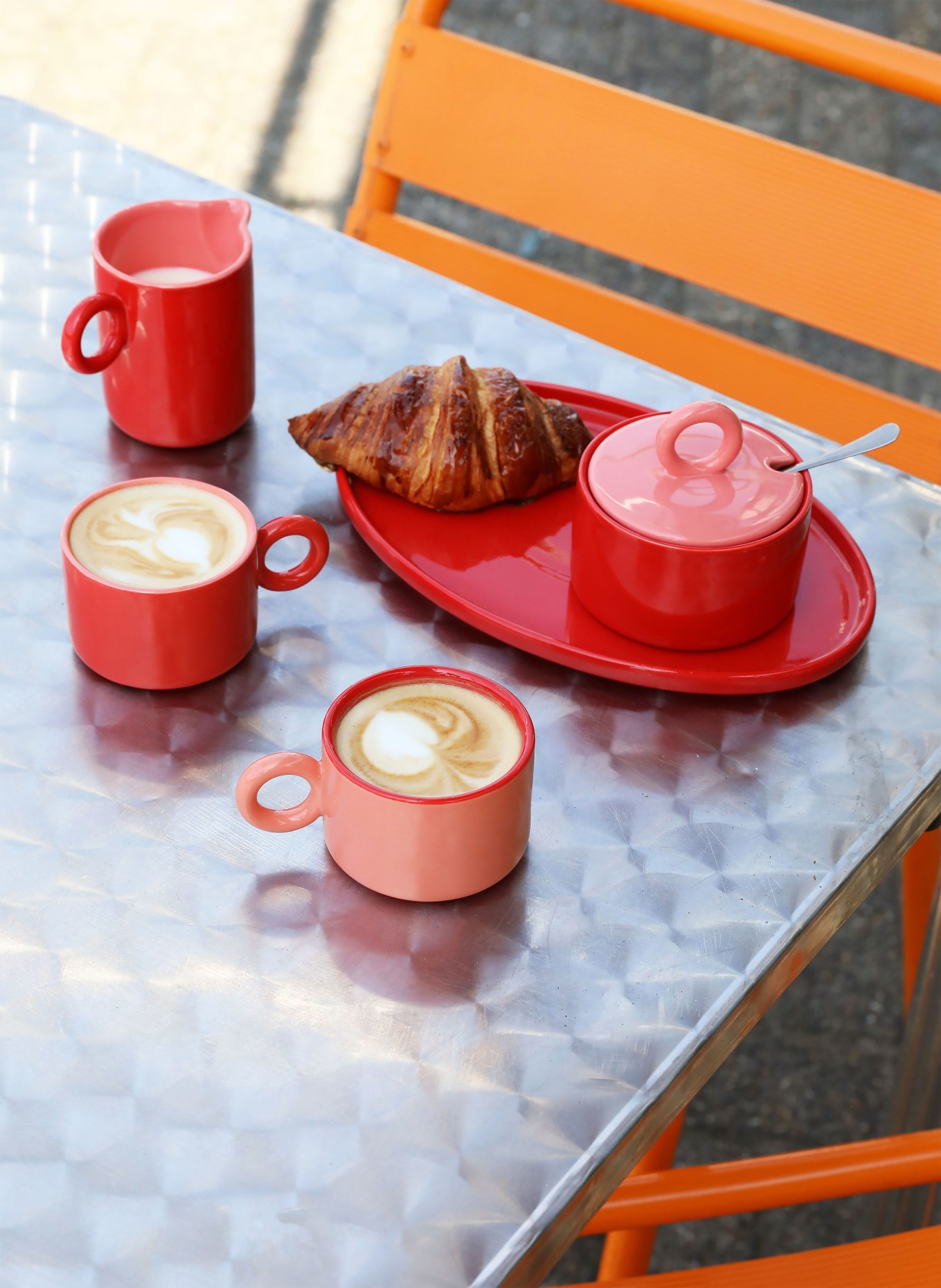 &k amsterdam 2er-Set Henkelbecher CHIQUITO: HELLROT / ROT