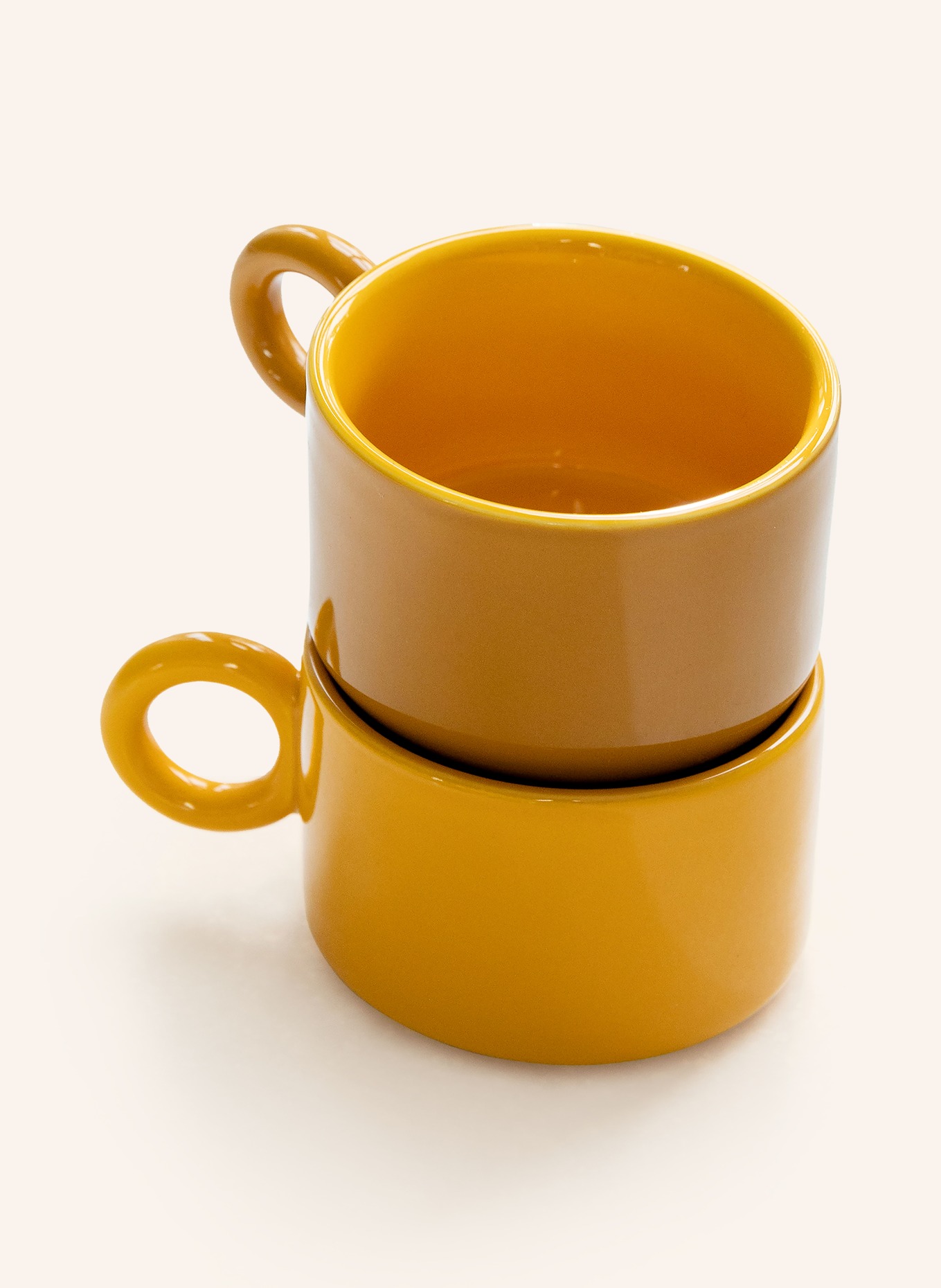 &k amsterdam 2er-Set Henkelbecher CHIQUITO: GELB / DUNKELGELB