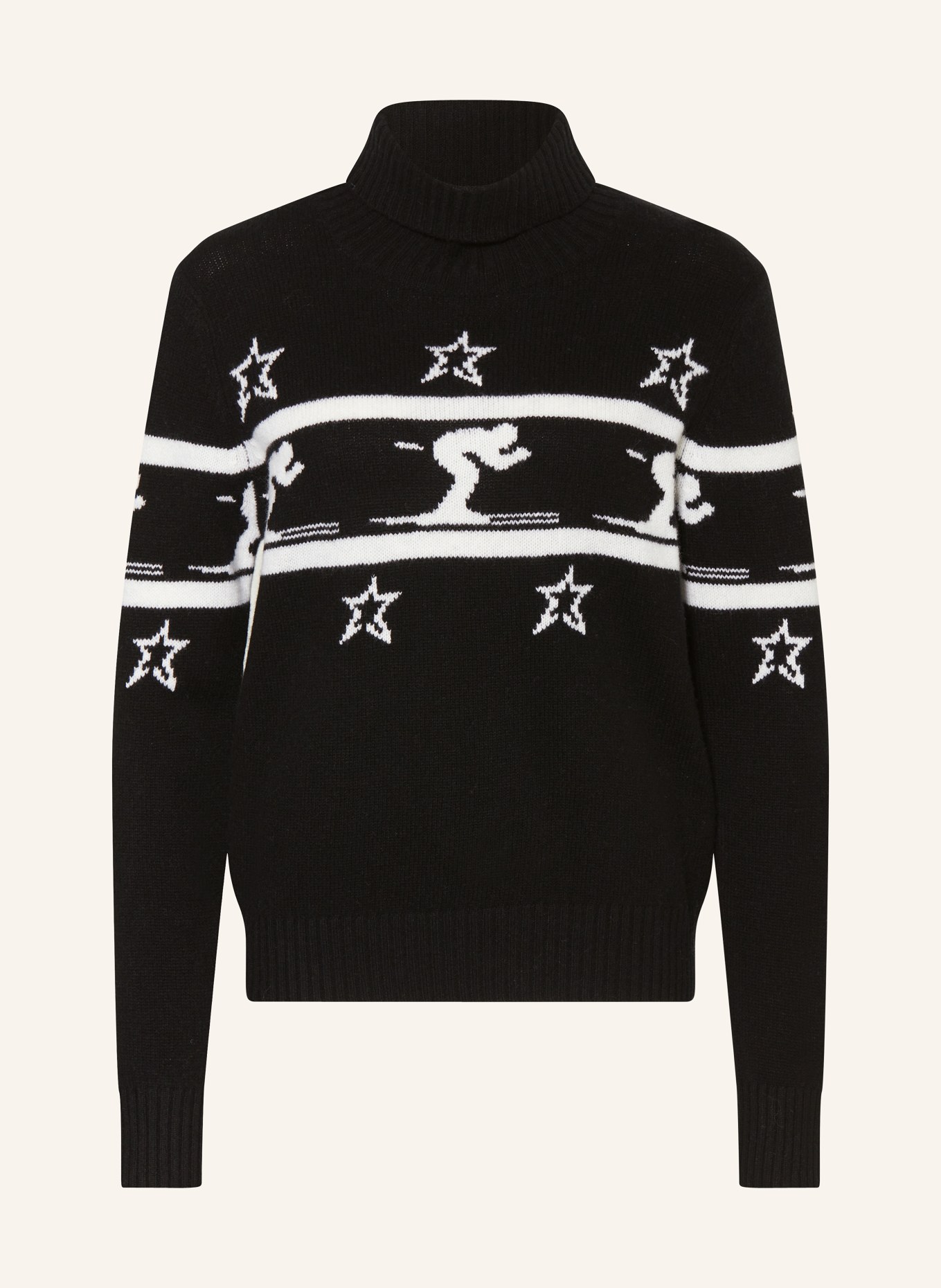 lilienfels Rollkragenpullover: SCHWARZ / WEISS