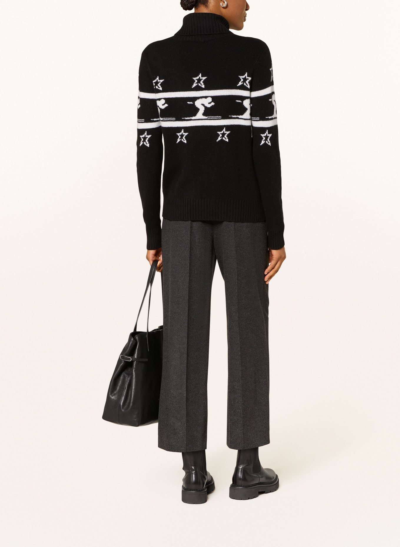 lilienfels Rollkragenpullover: SCHWARZ / WEISS