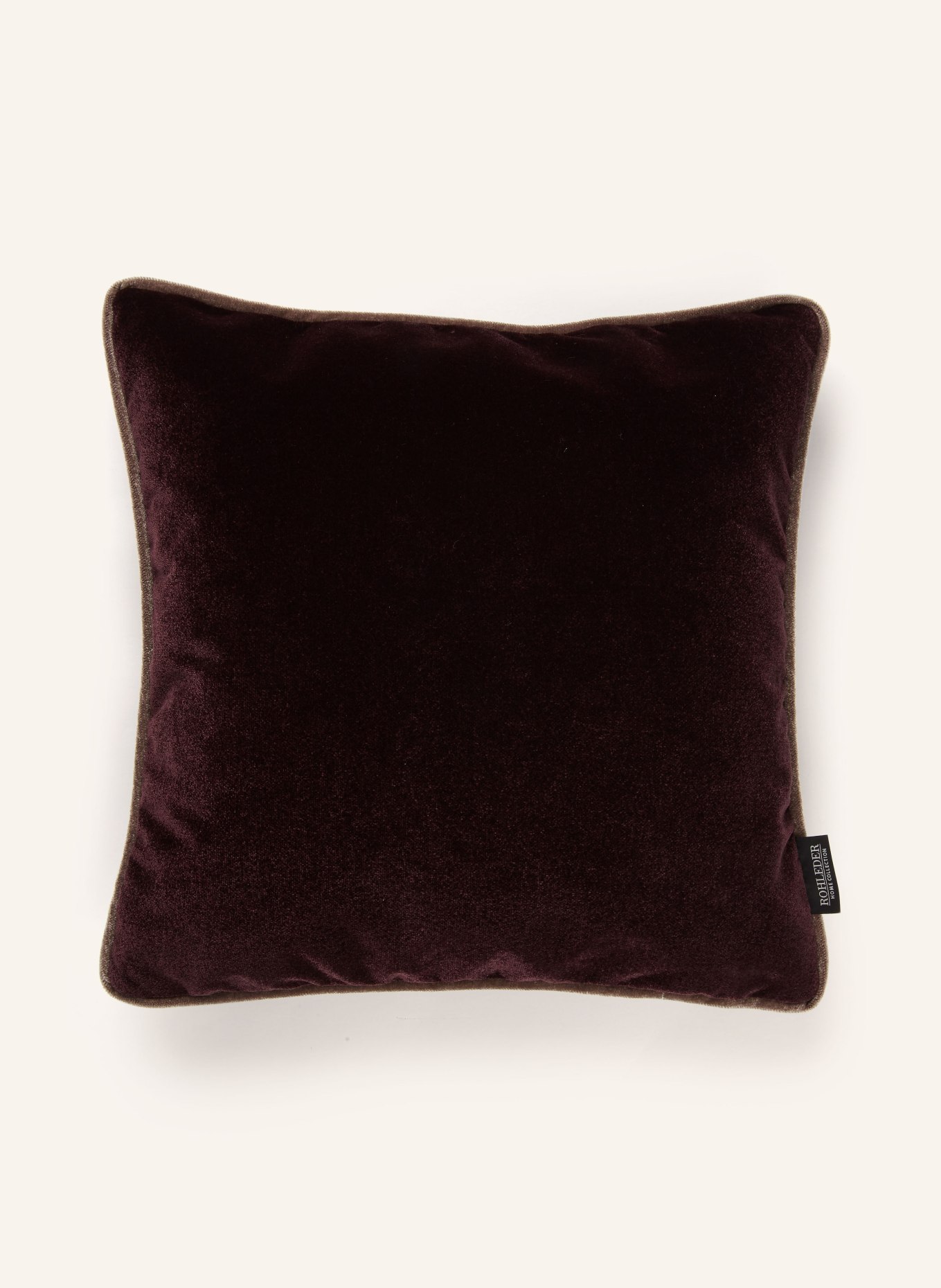 ROHLEDER Dekokissen CLOUD aus Samt mit Federfüllung: DUNKELROT