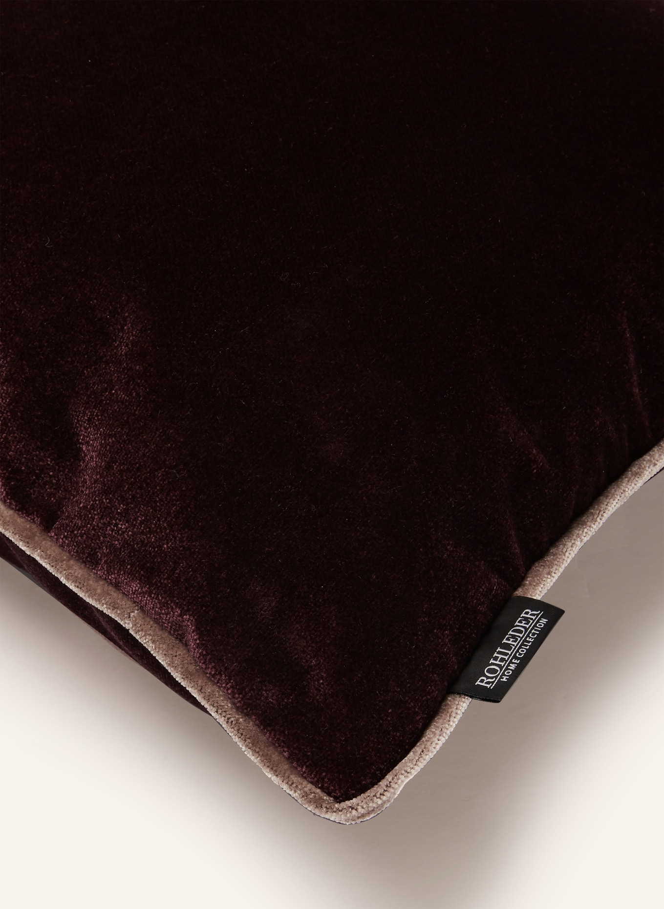 ROHLEDER Dekokissen CLOUD aus Samt mit Federfüllung: DUNKELROT