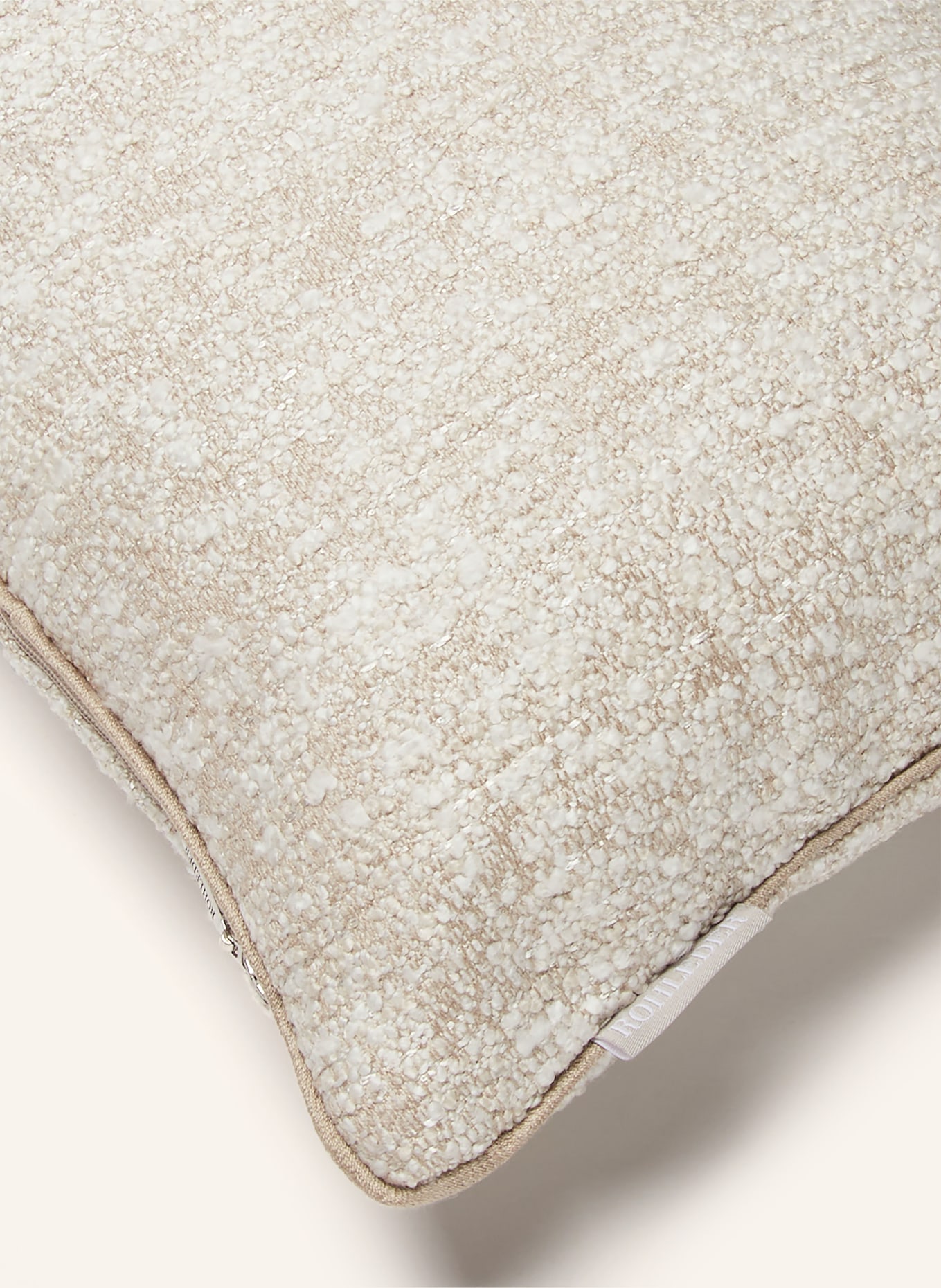 ROHLEDER Dekokissen TERRACE mit Federfüllung: CREME / CREME