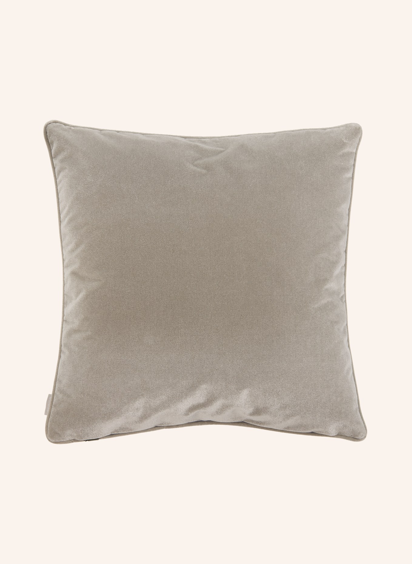 ROHLEDER LUNETTE decorative cushion made of velvet with feather filling: GRAY / LIGHT GREEN