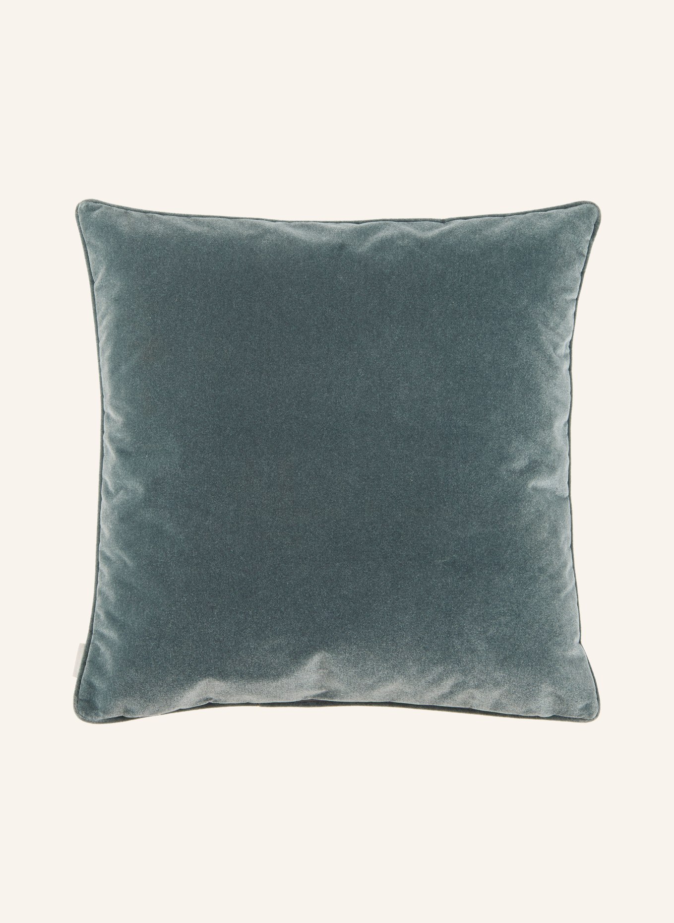 ROHLEDER Dekokissen LUNETTE aus Samt mit Federfüllung: BLAUGRAU